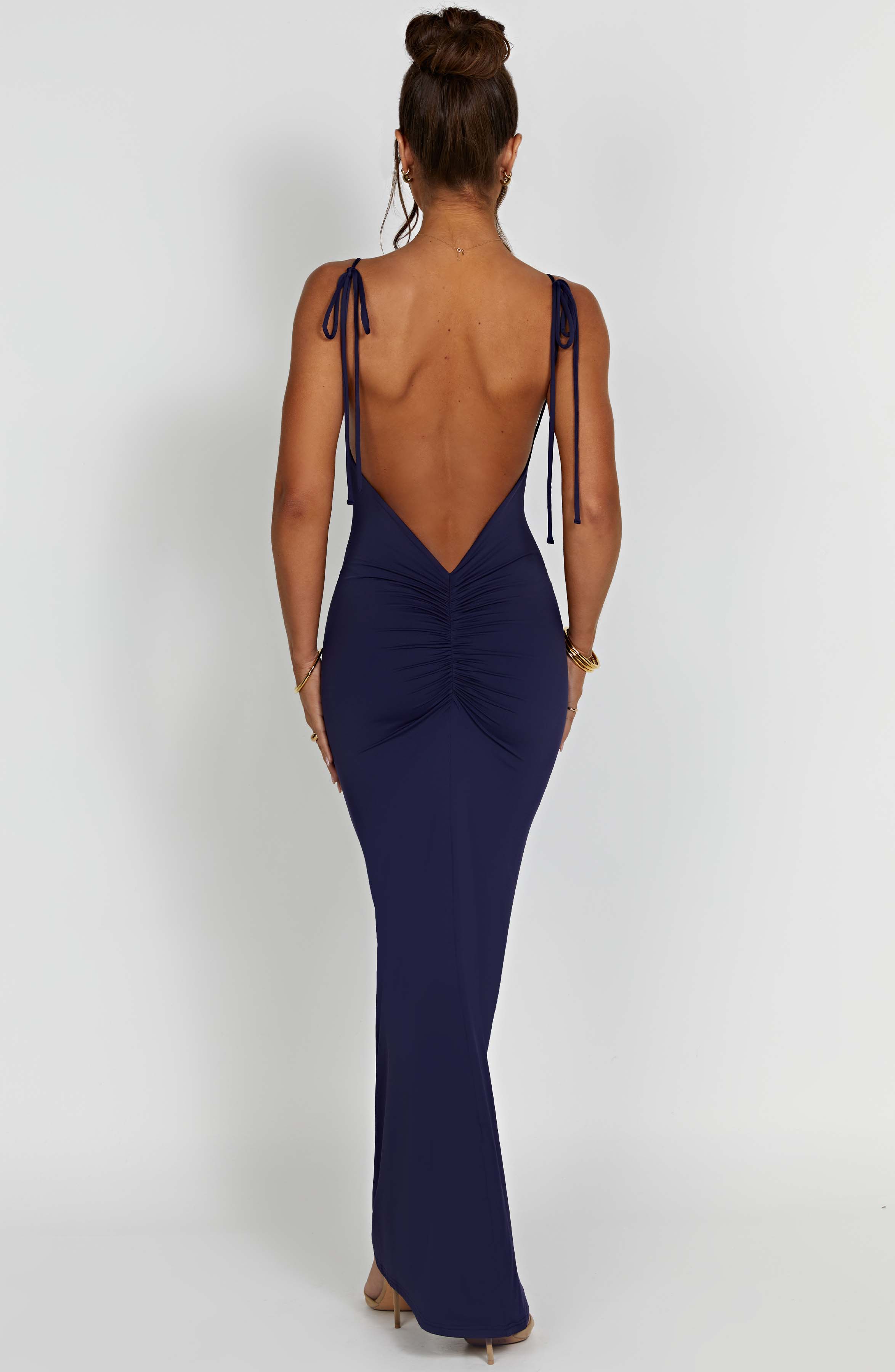 Sanya Lacivert Maxi Elbise
