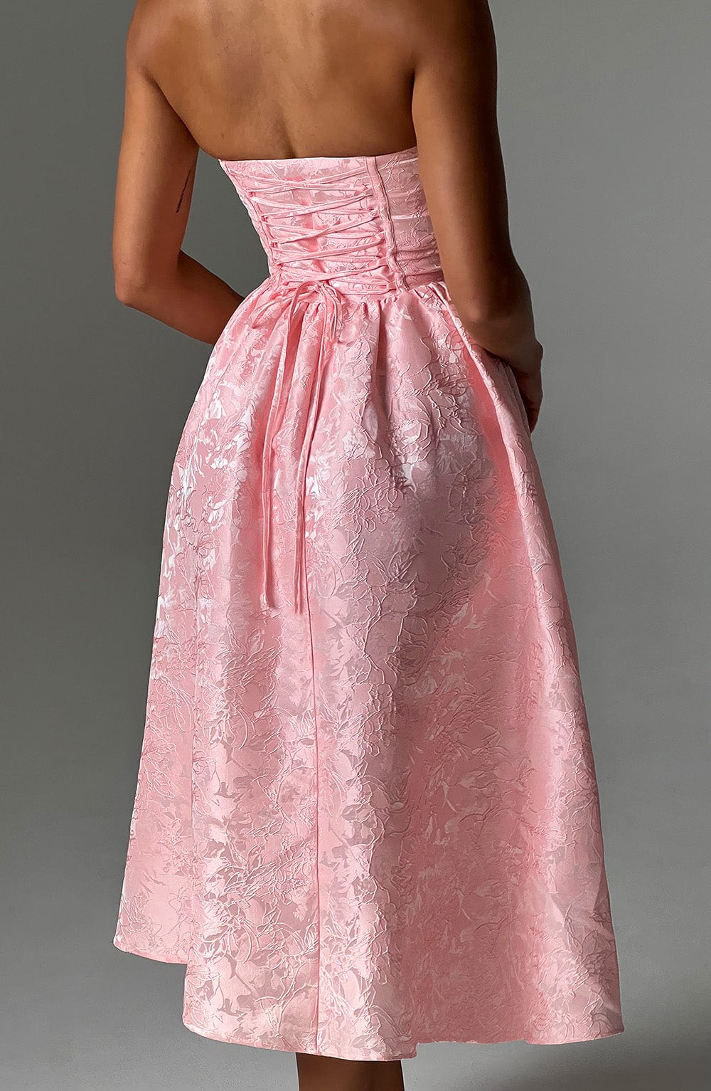 Saoirse Pembe Midi Elbise