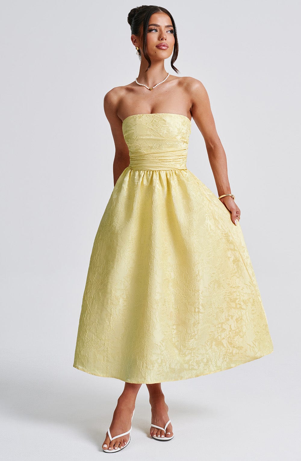 Saoirse Limon Midi Elbise