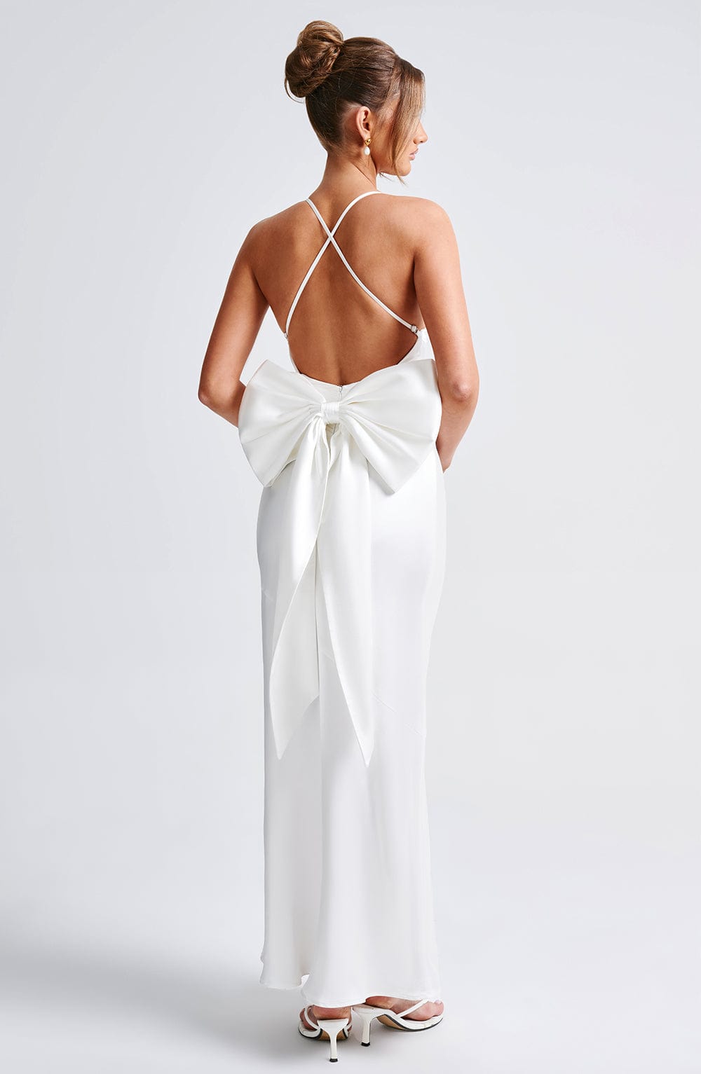 Sarita Maxi Krem Elbise
