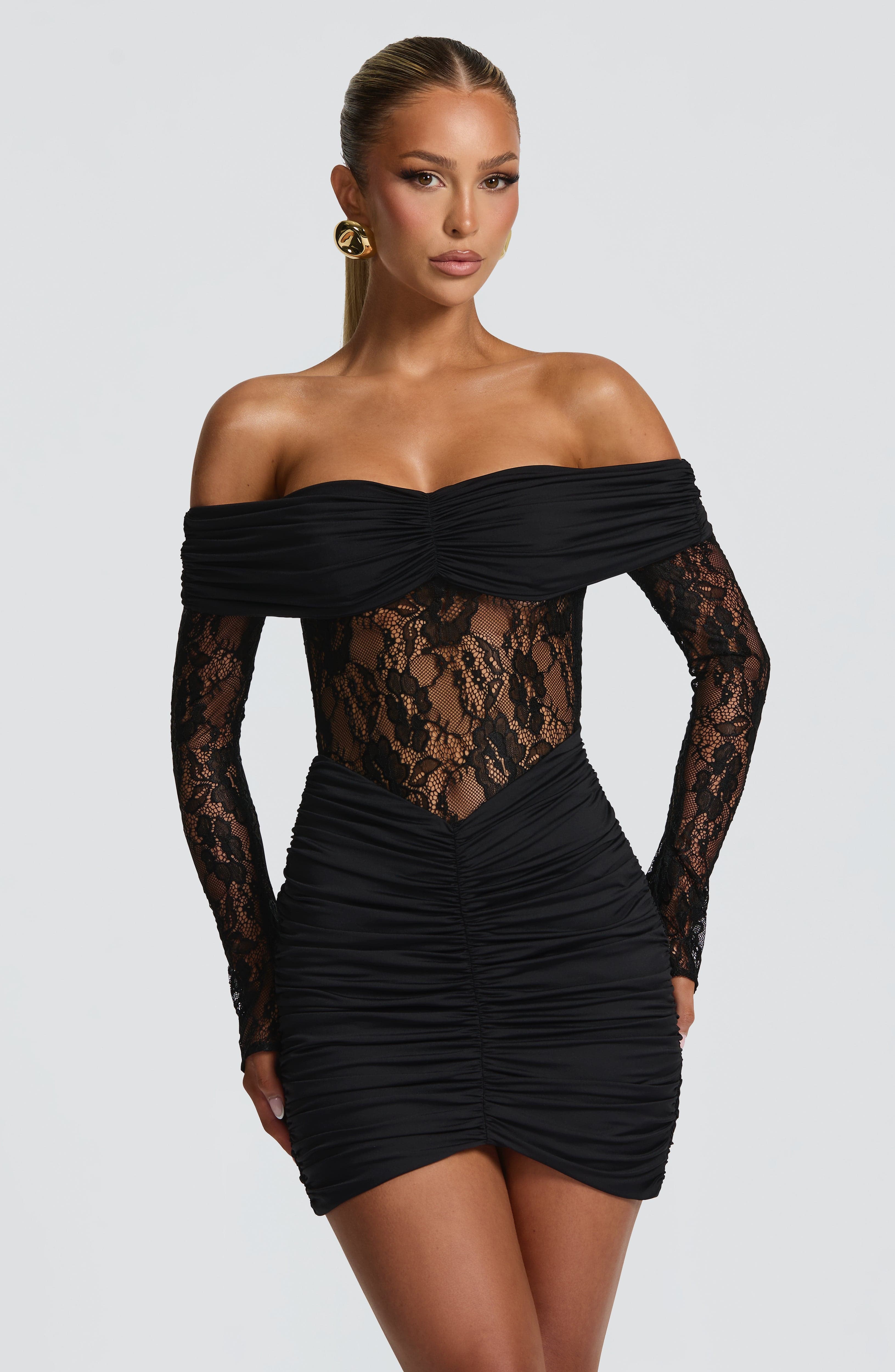 Sauline Mini Siyah Elbise