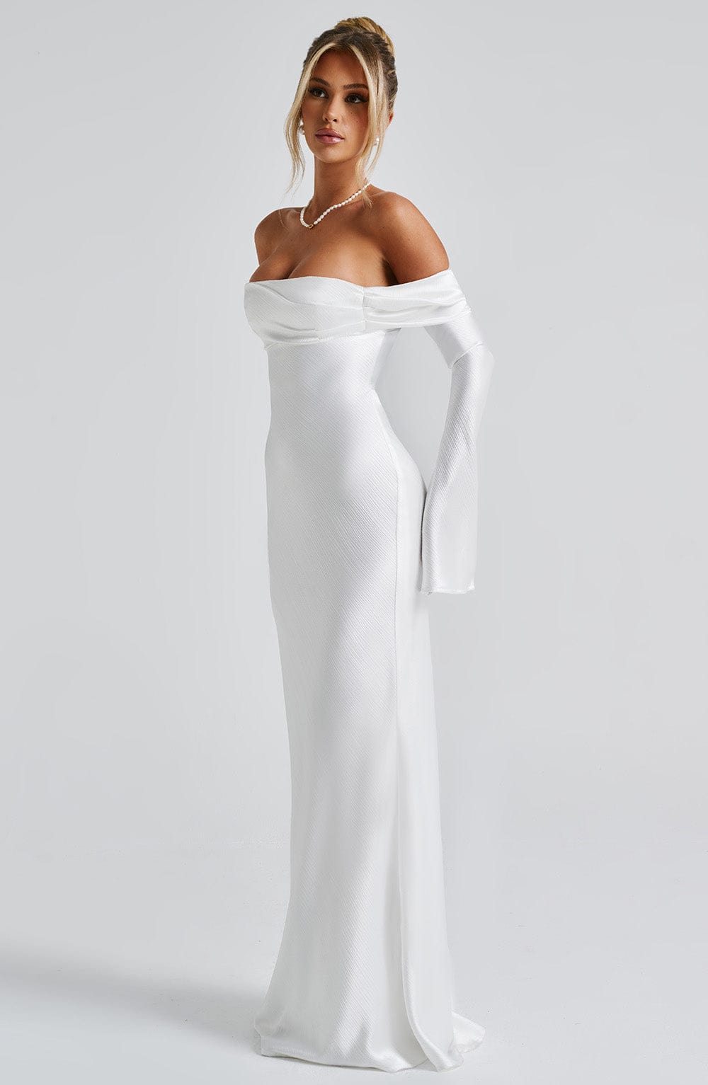 Selene Ekru Maxi Elbise