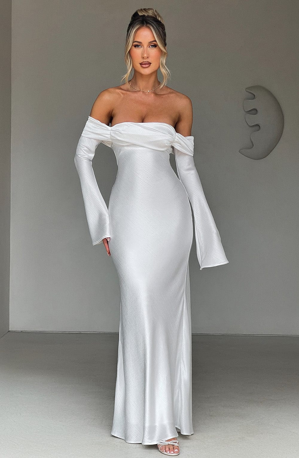 Selene Ekru Maxi Elbise