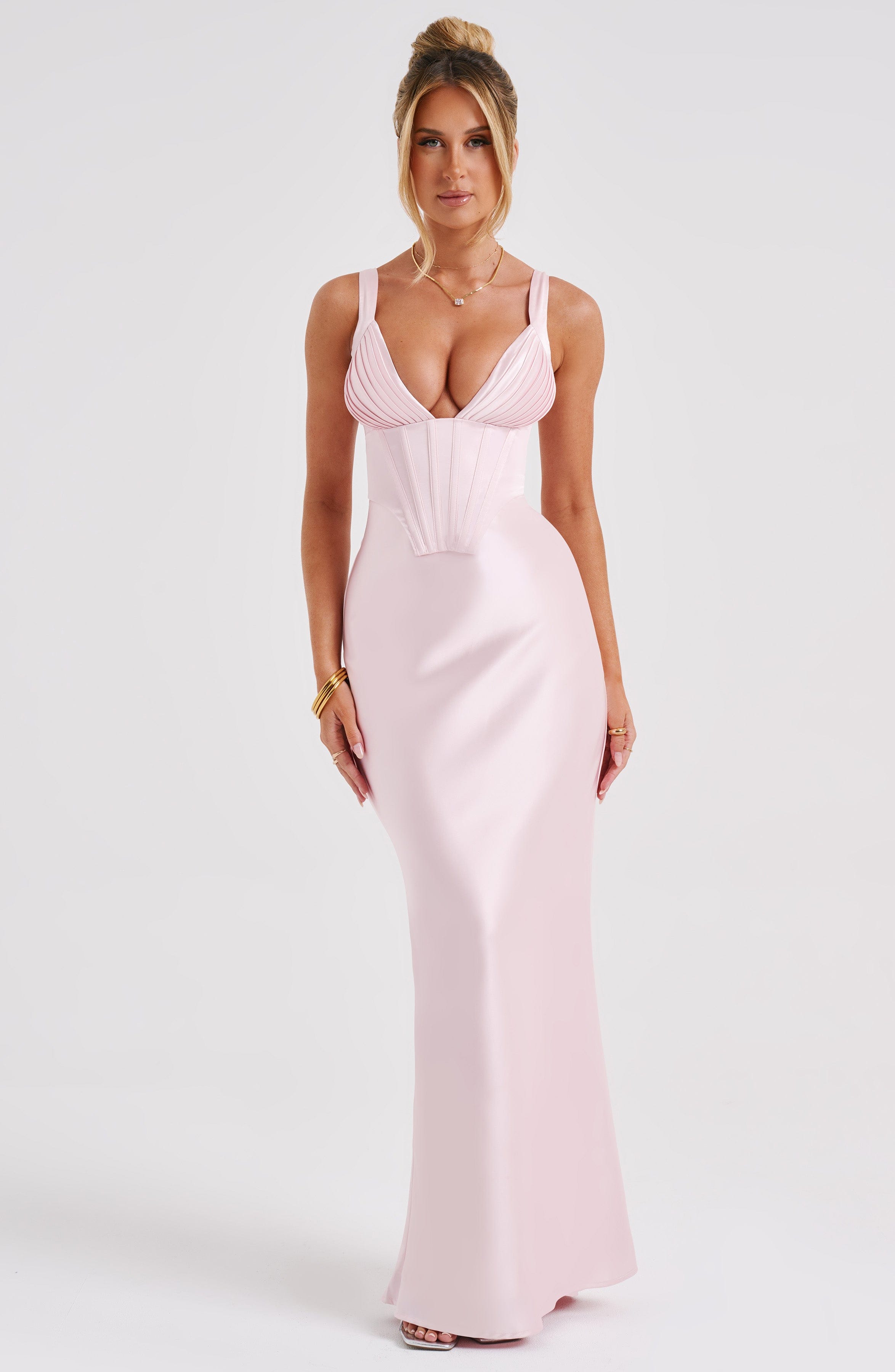 Shae Pembe Maxi Elbise