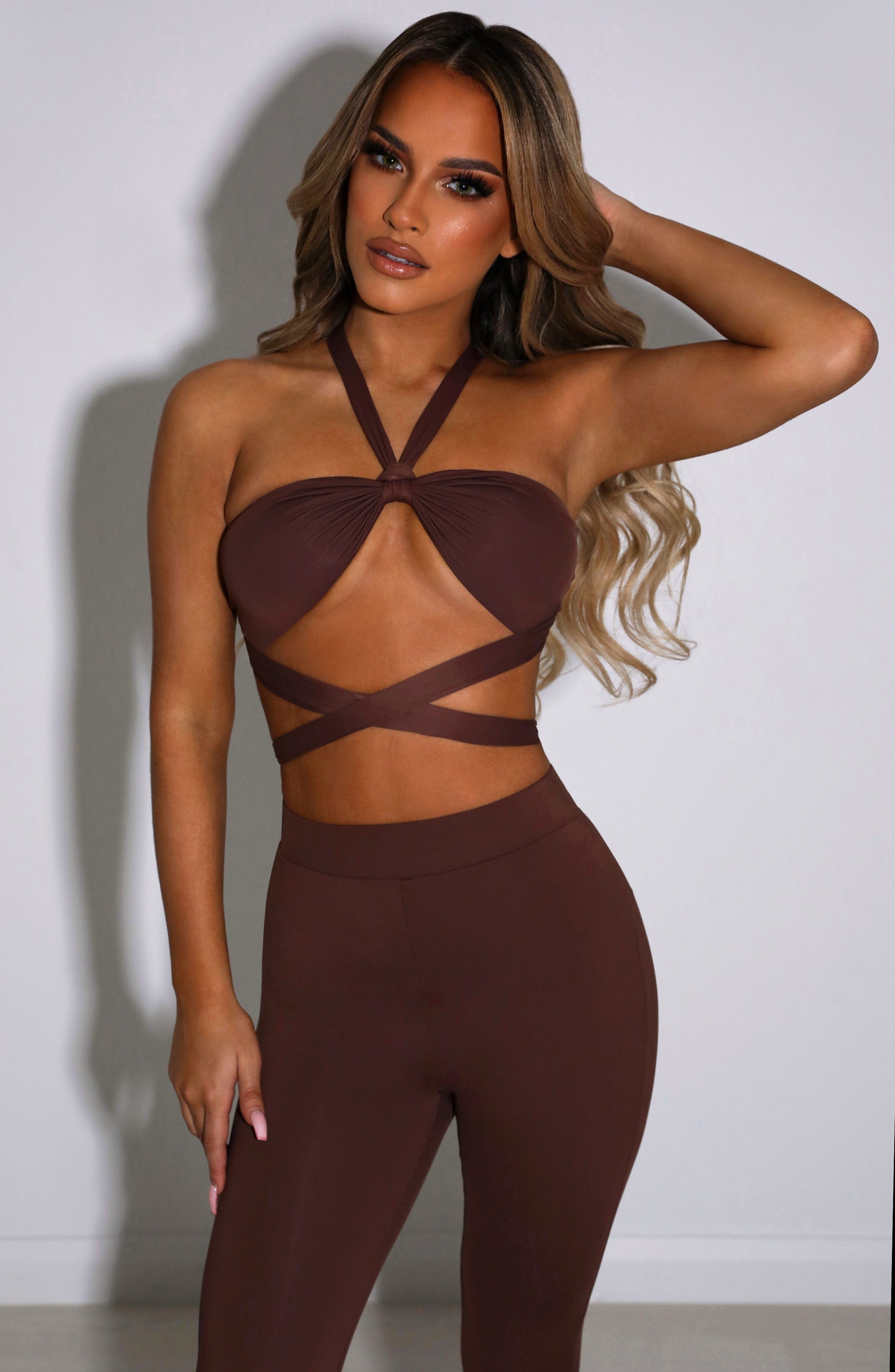 Çikolata Straplez Bandeau Üst