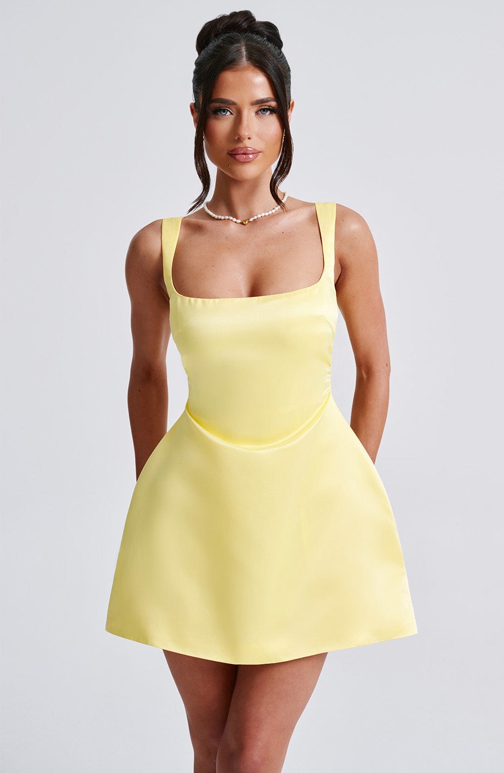 Sofie Mini Limon Sarısı Elbise