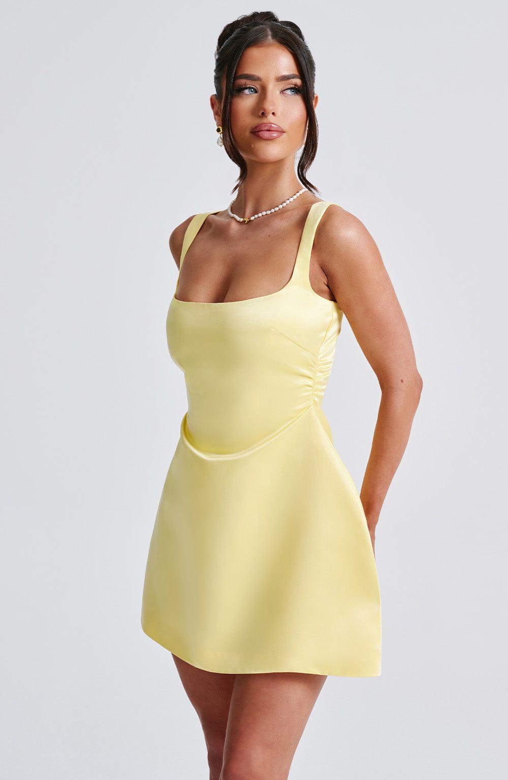 Sofie Mini Limon Sarısı Elbise