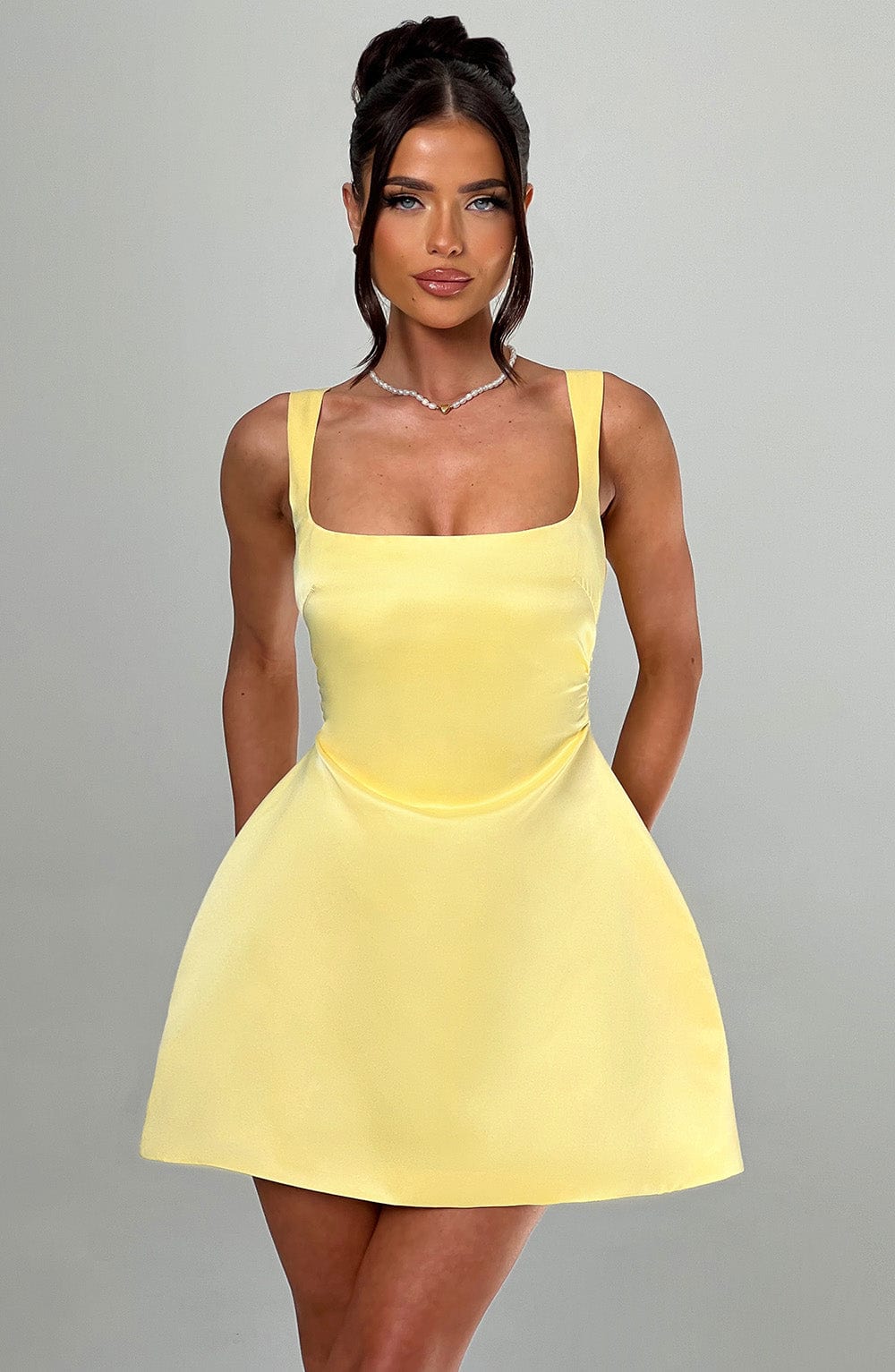 Sofie Mini Limon Sarısı Elbise