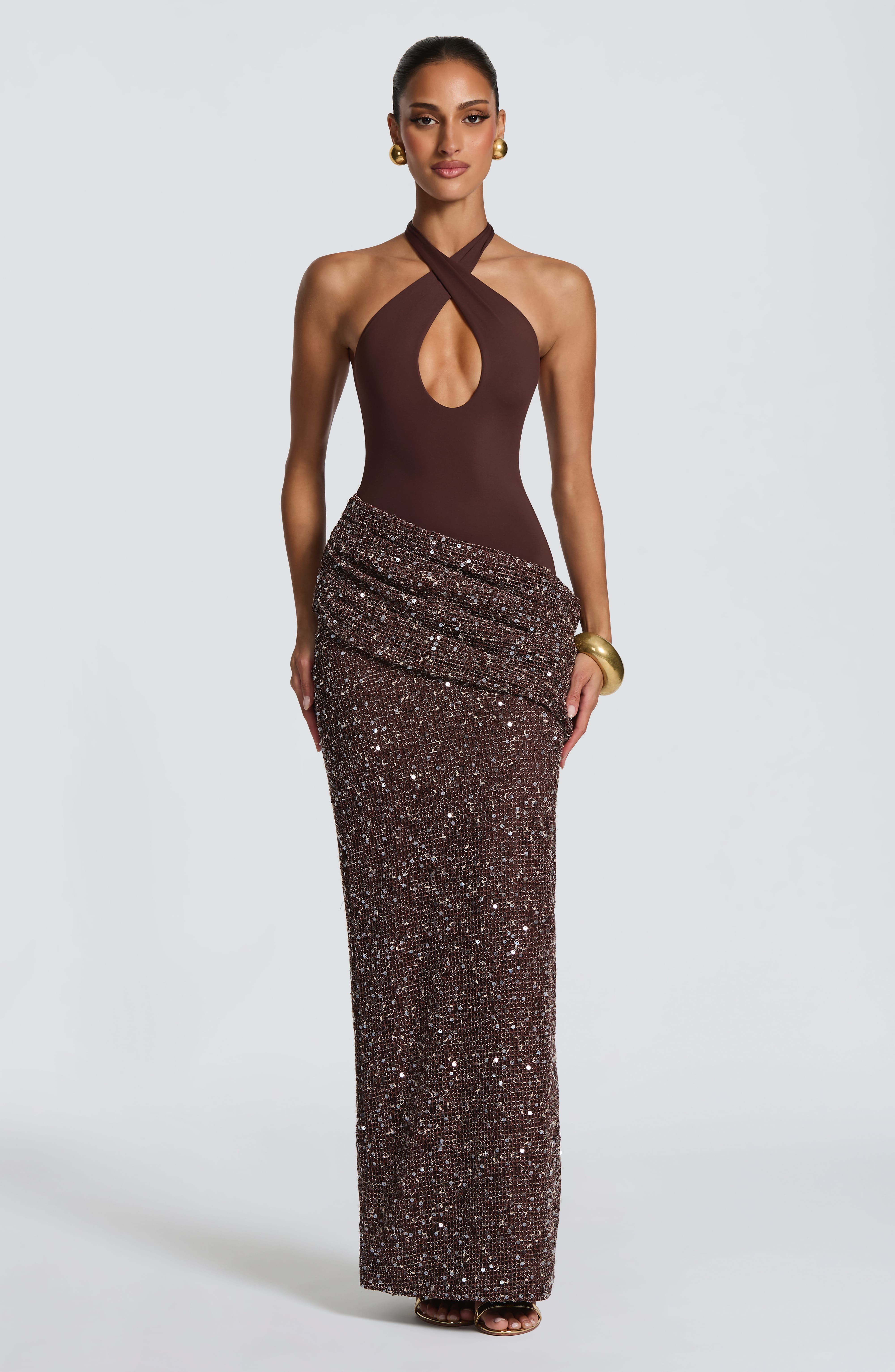 Solea Maxi Erik Kahverengi Elbise
