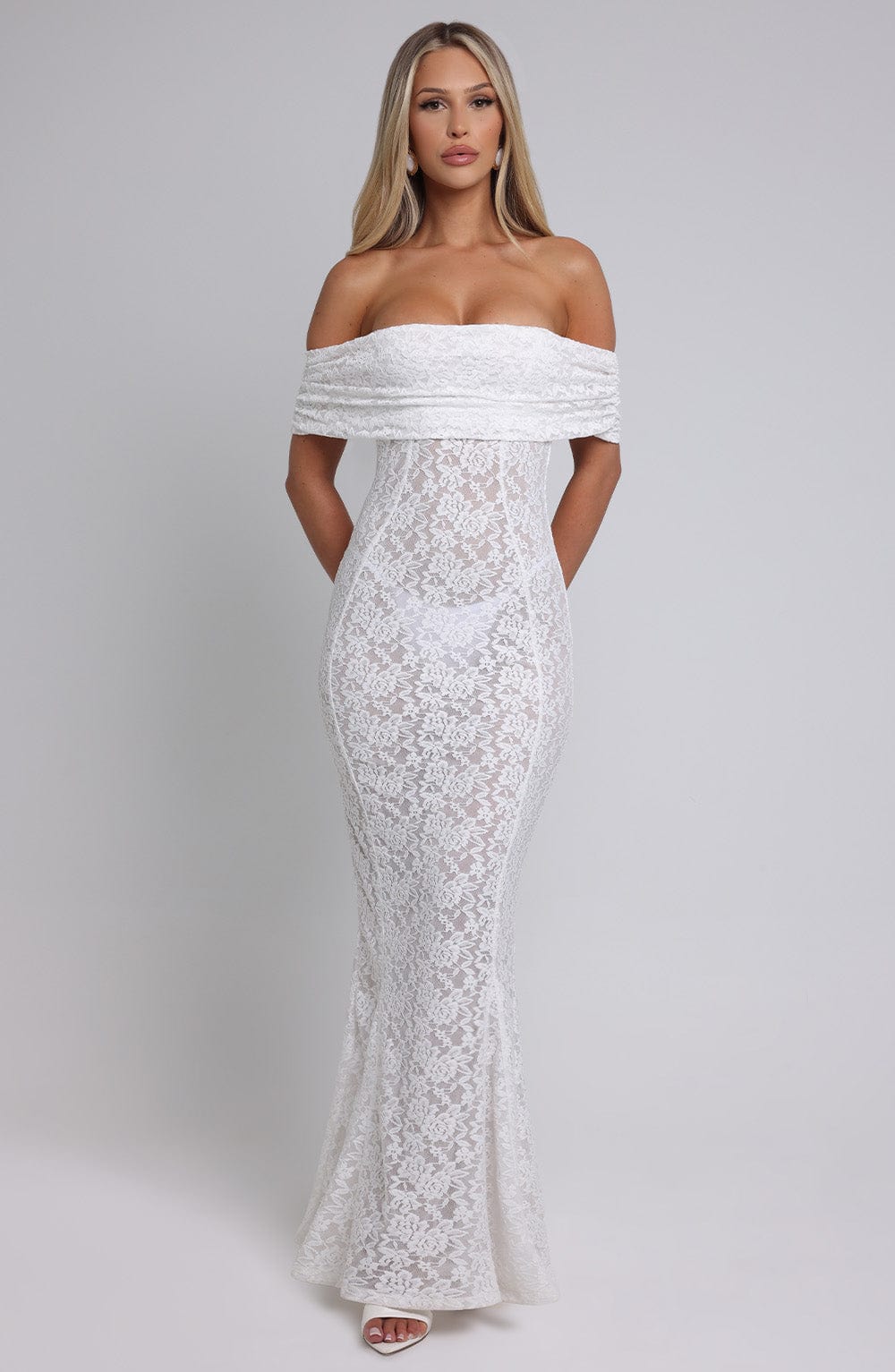 Stephanie Maxi Ekru Elbise