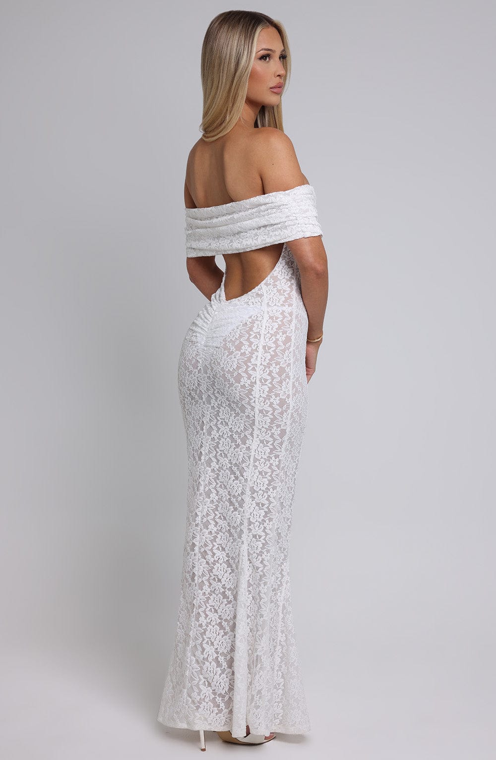 Stephanie Maxi Ekru Elbise