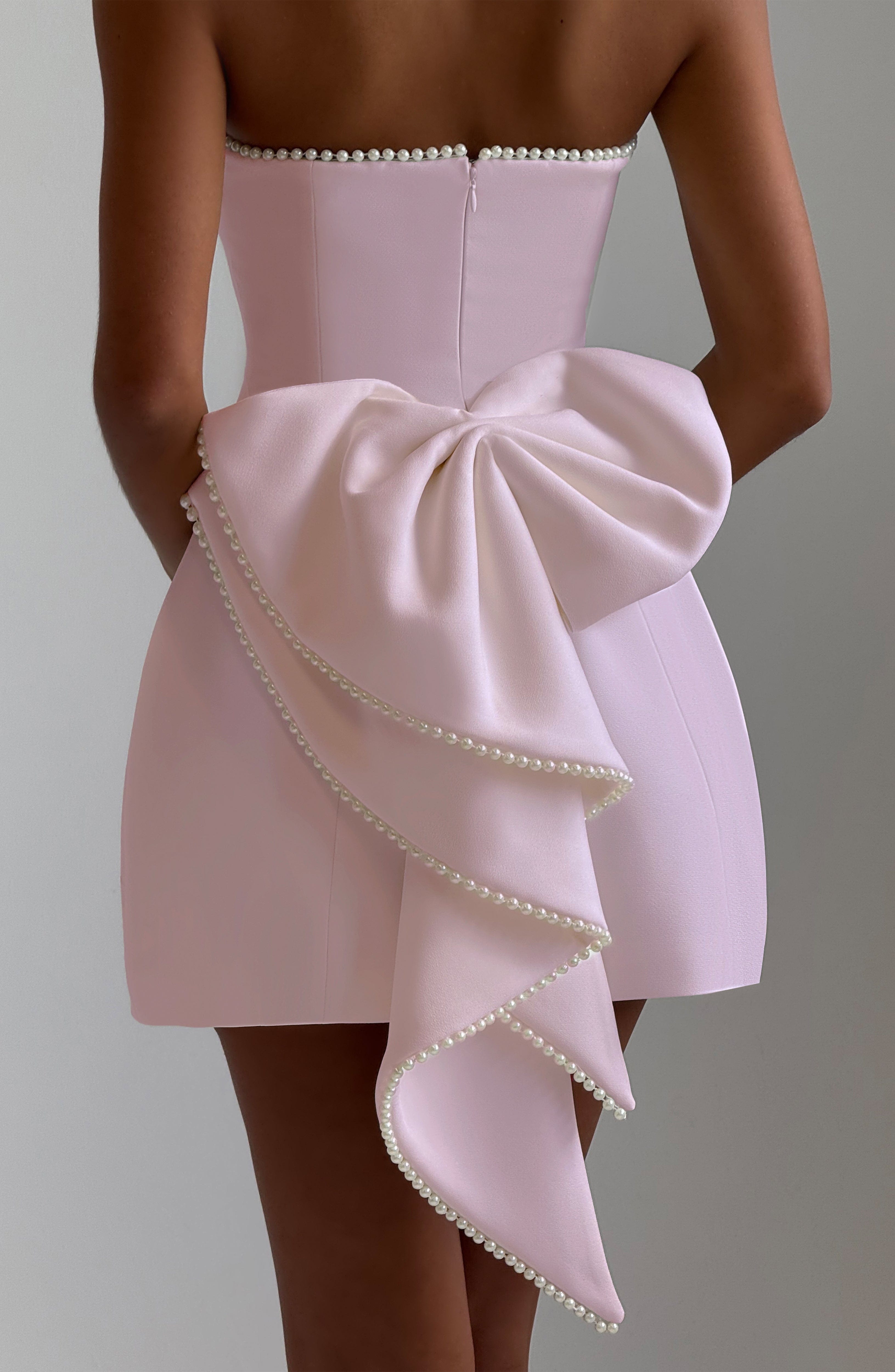 Pembe Suni Mini Elbise