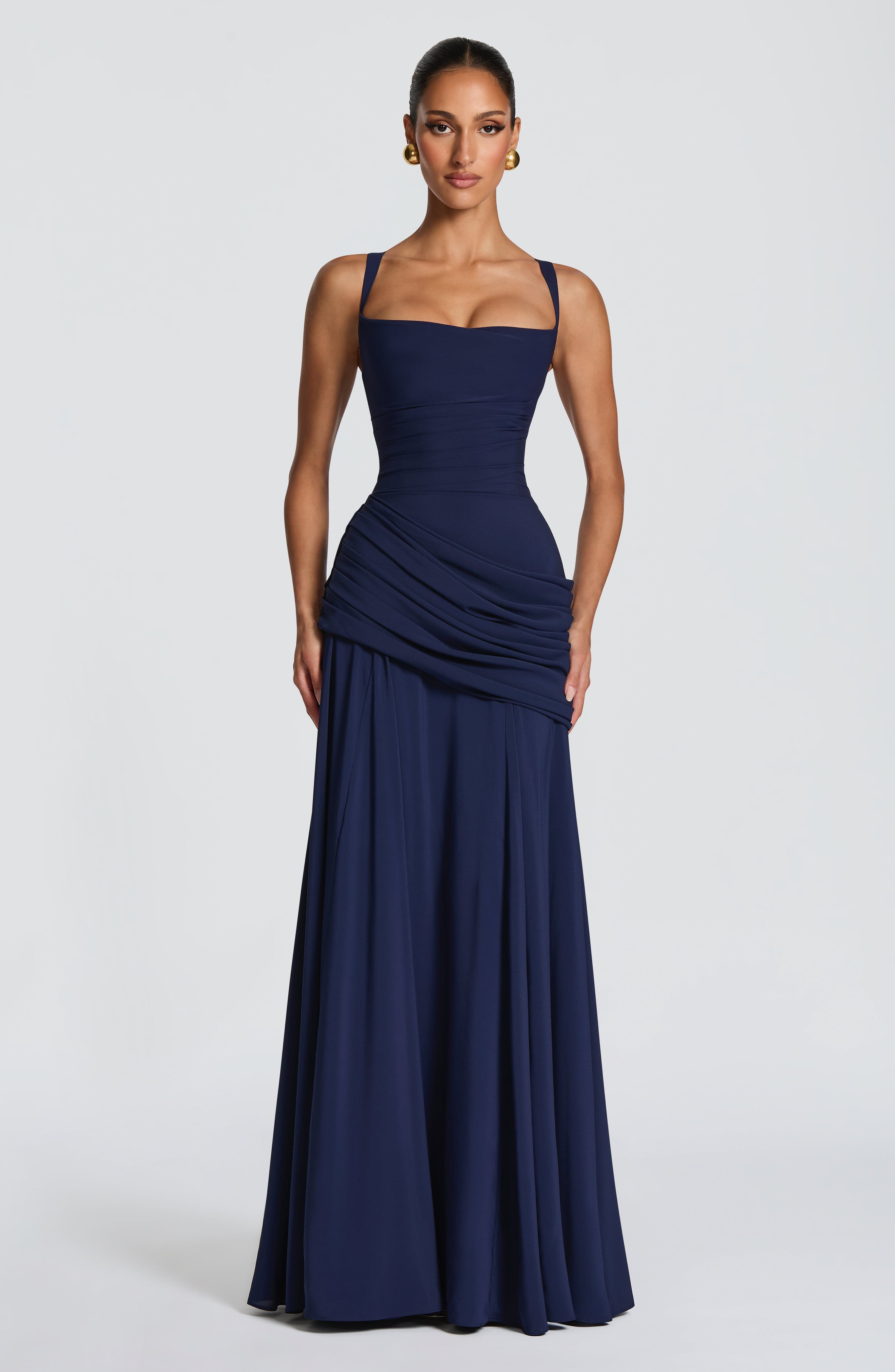 Sura Maxi Elbise – Lacivert