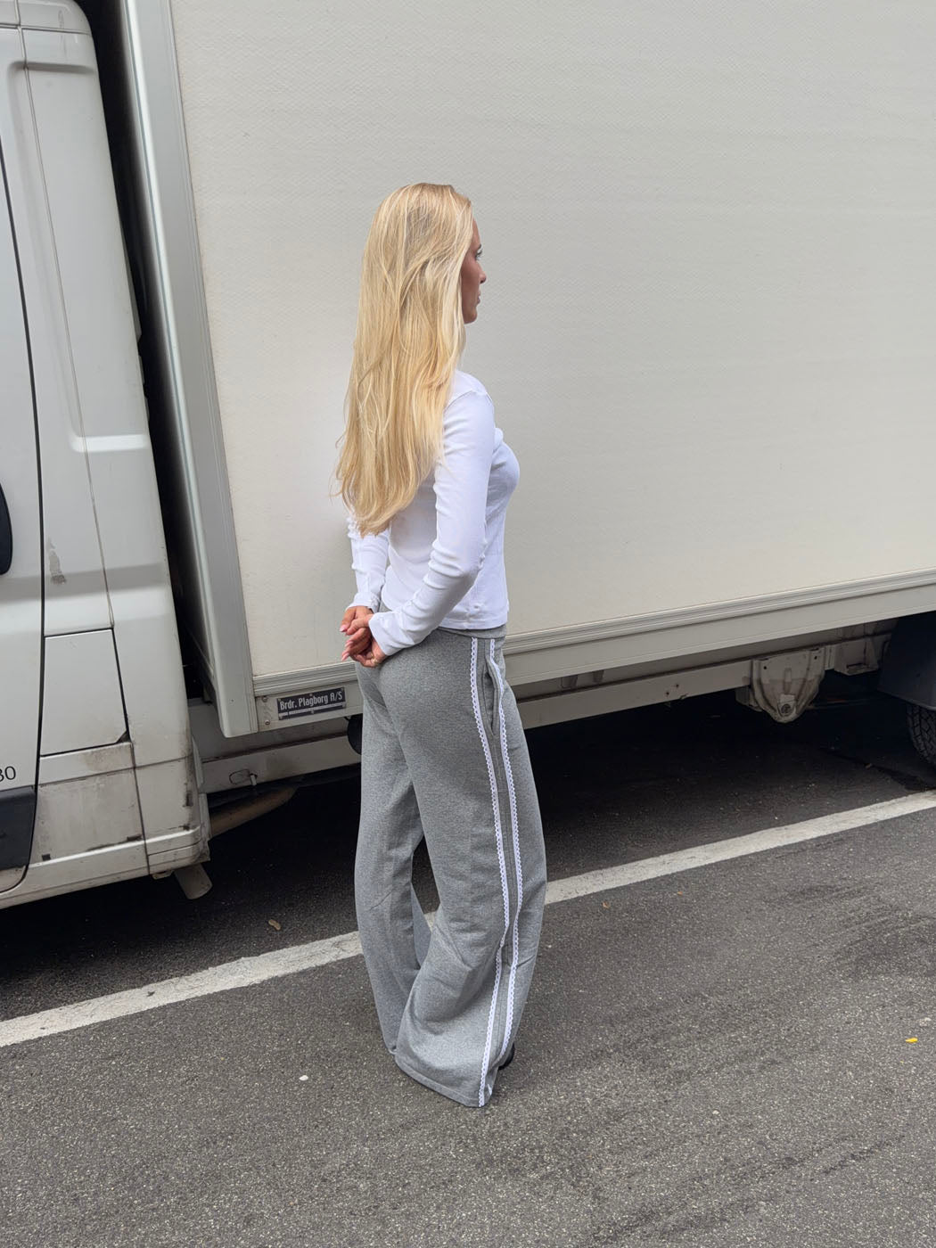 Janny Dantel Detaylı Gri Eşofman Altı