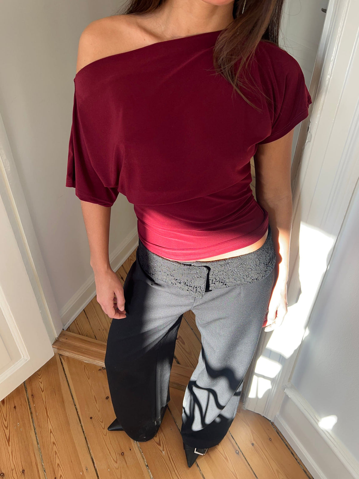 Florine Kırmızı Slim Fit Tişört - Şıklığı Yakalayın