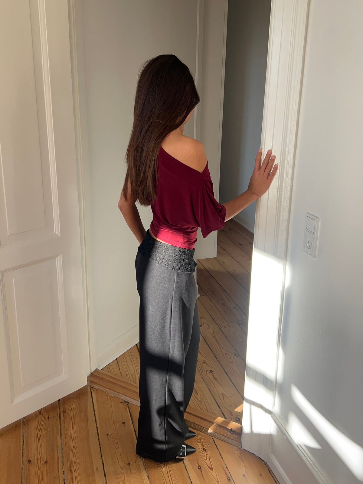 Florine Kırmızı Slim Fit Tişört - Şıklığı Yakalayın