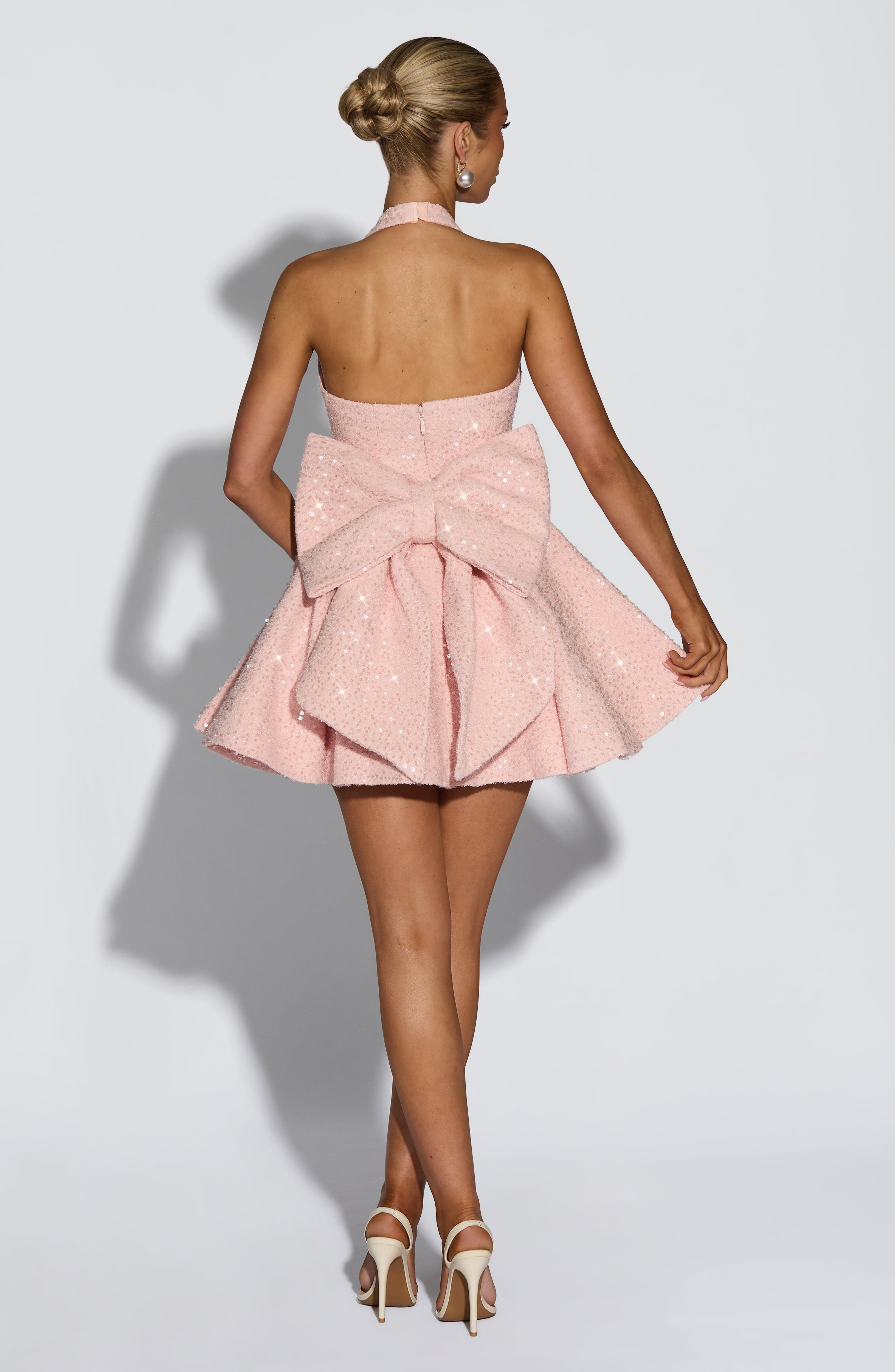 Talara Pembe Mini Elbise