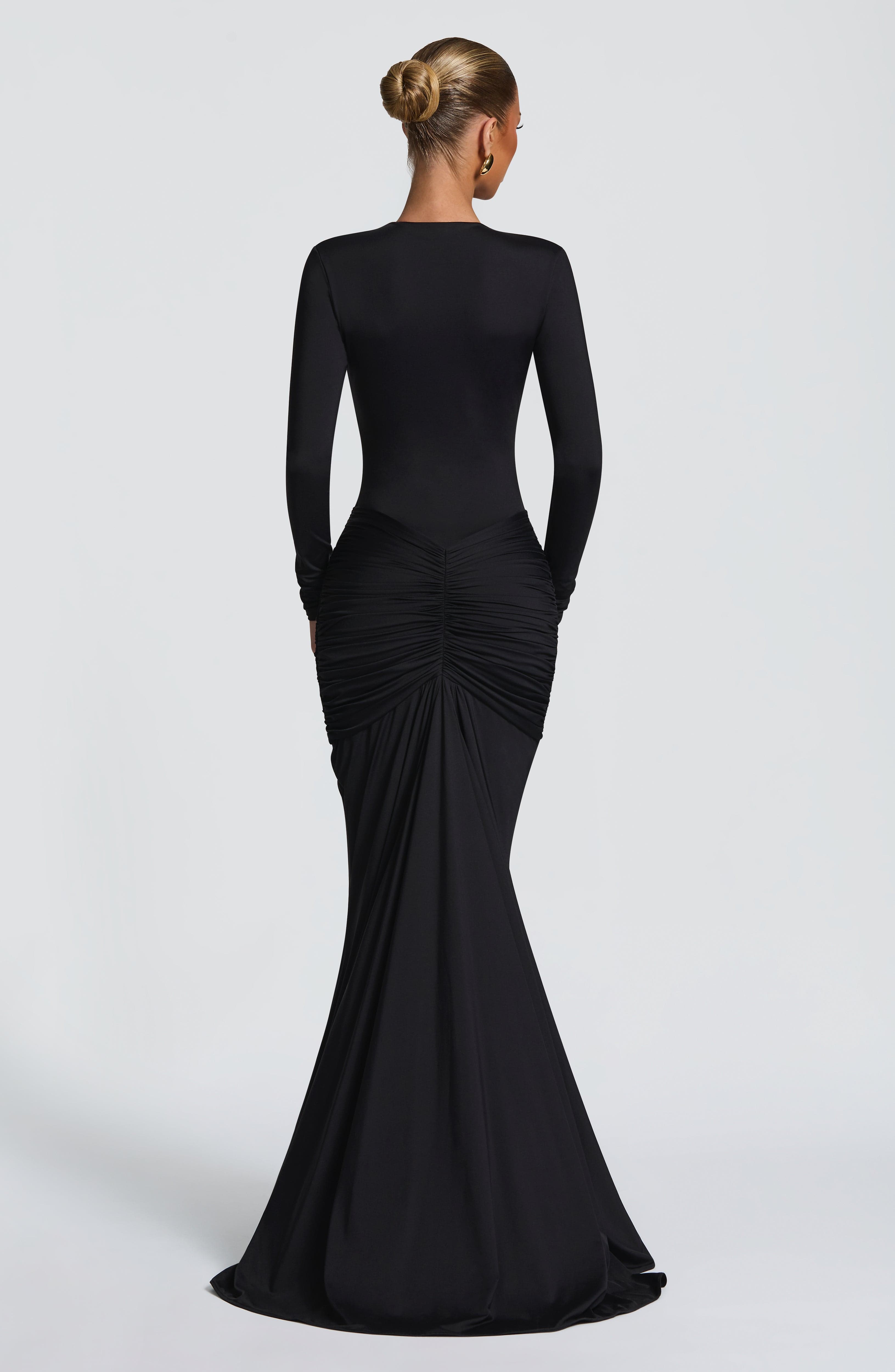 Siyah Tara Maxi Elbise