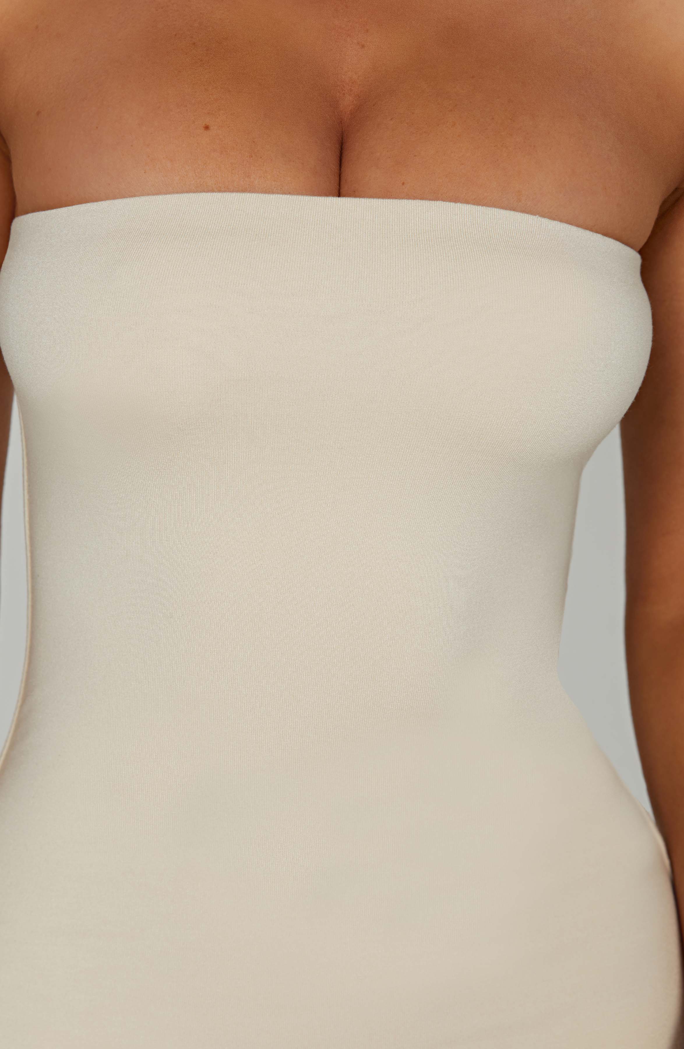 Krem Teyana Maxi Elbise