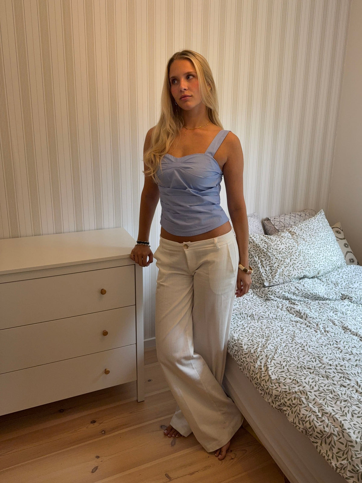 Mavi Çizgili Sofie Bluz