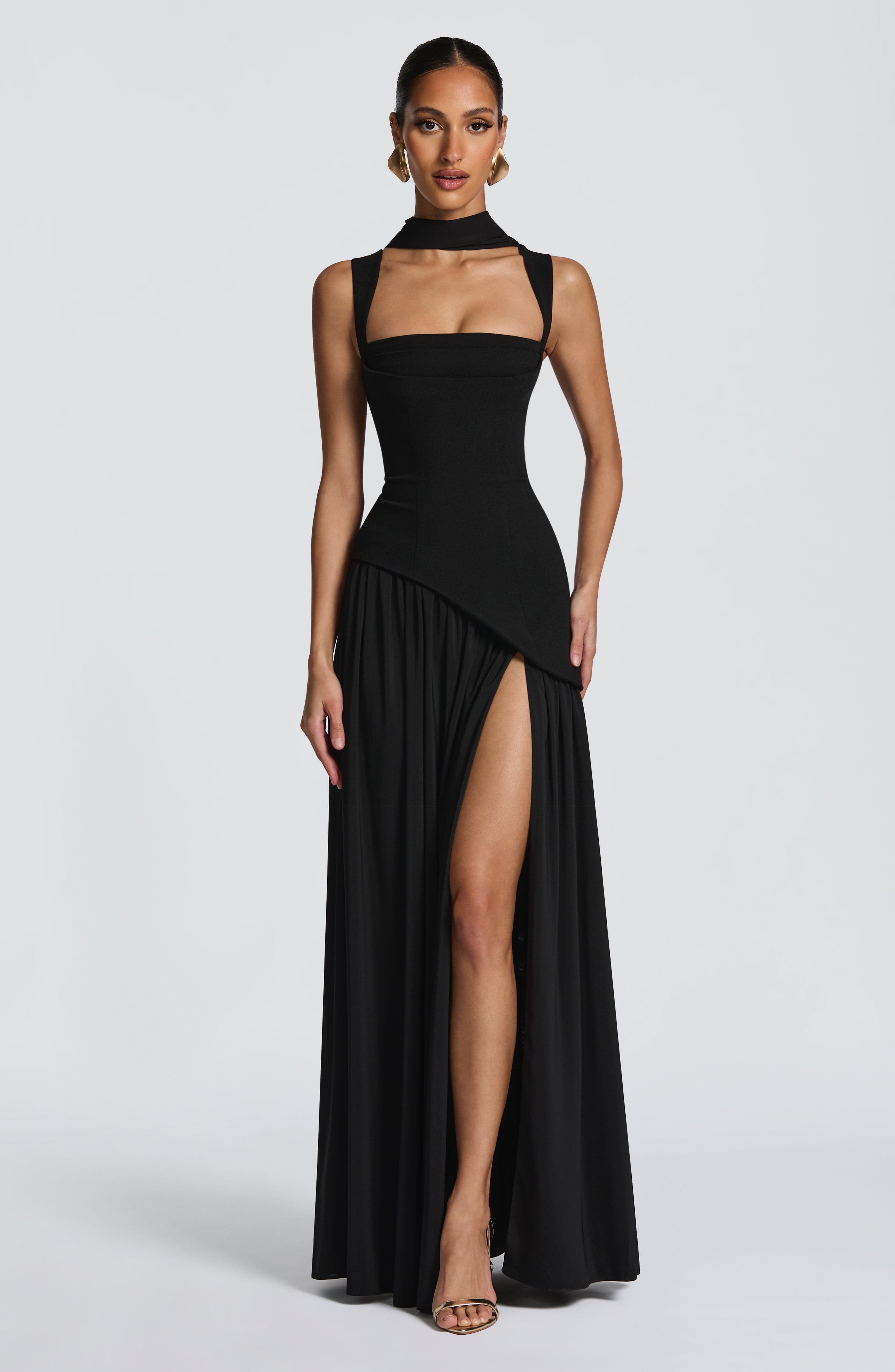 Tullulah Siyah Maxi Elbise