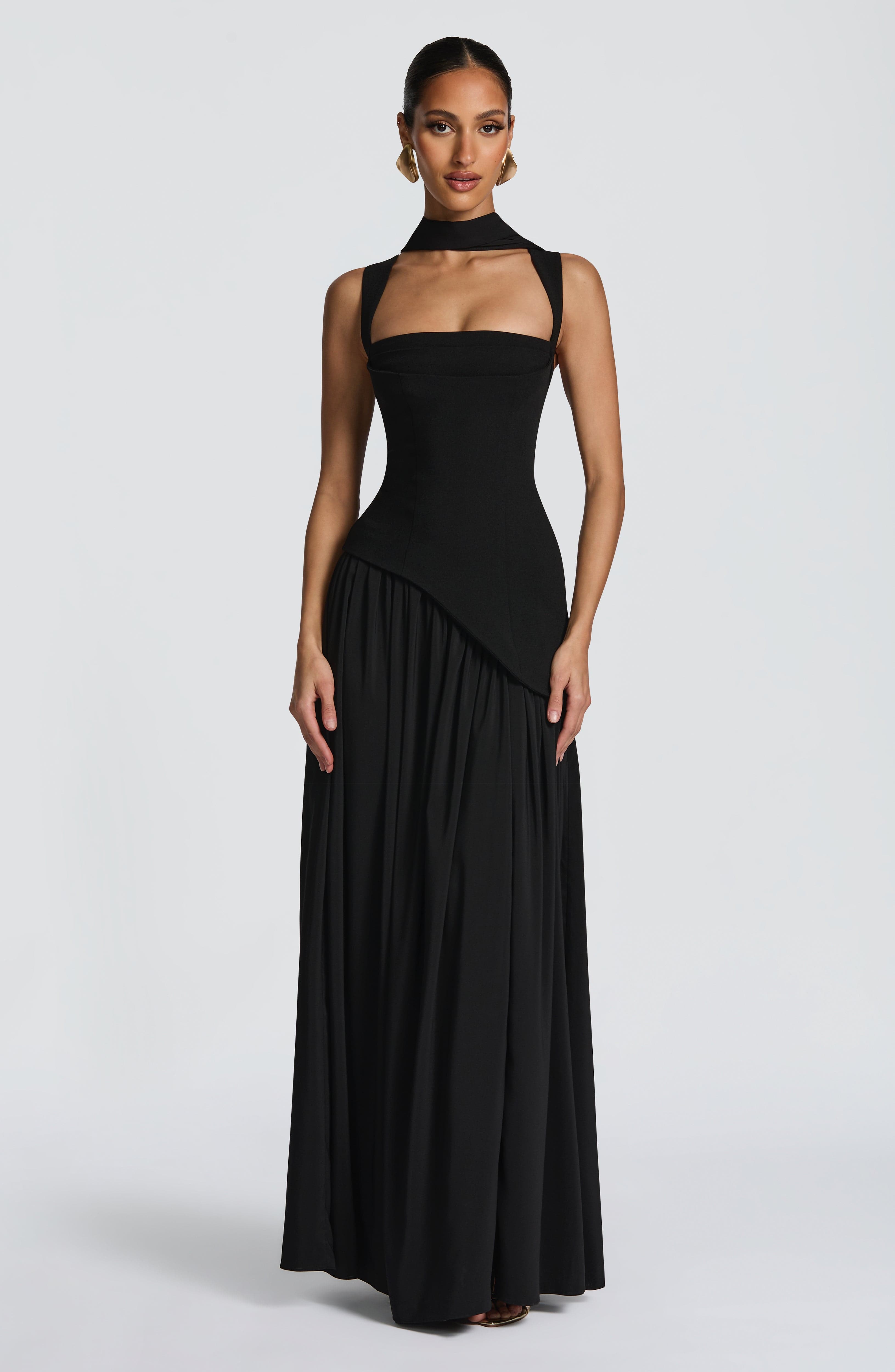 Tullulah Siyah Maxi Elbise