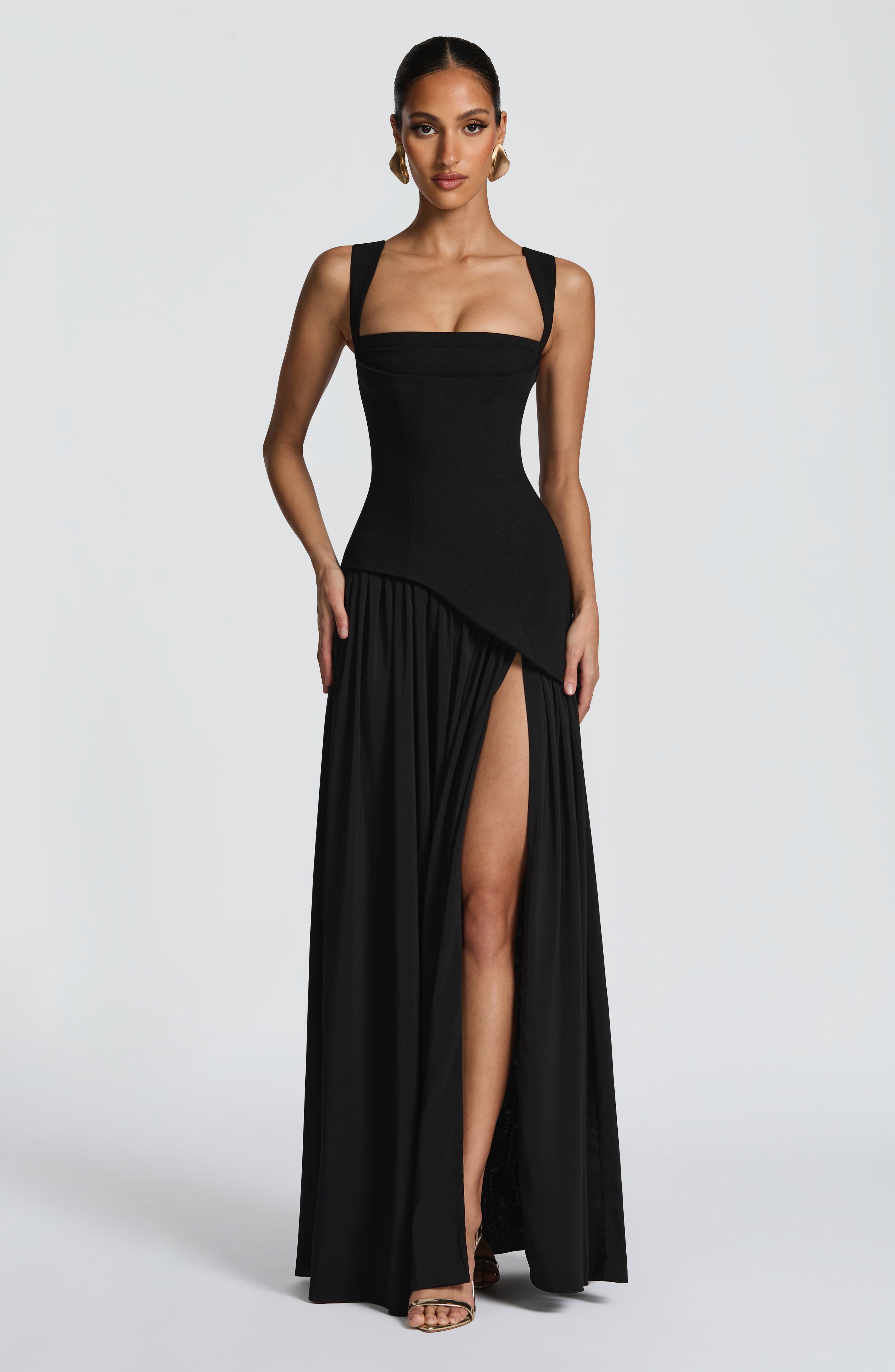 Tullulah Siyah Maxi Elbise