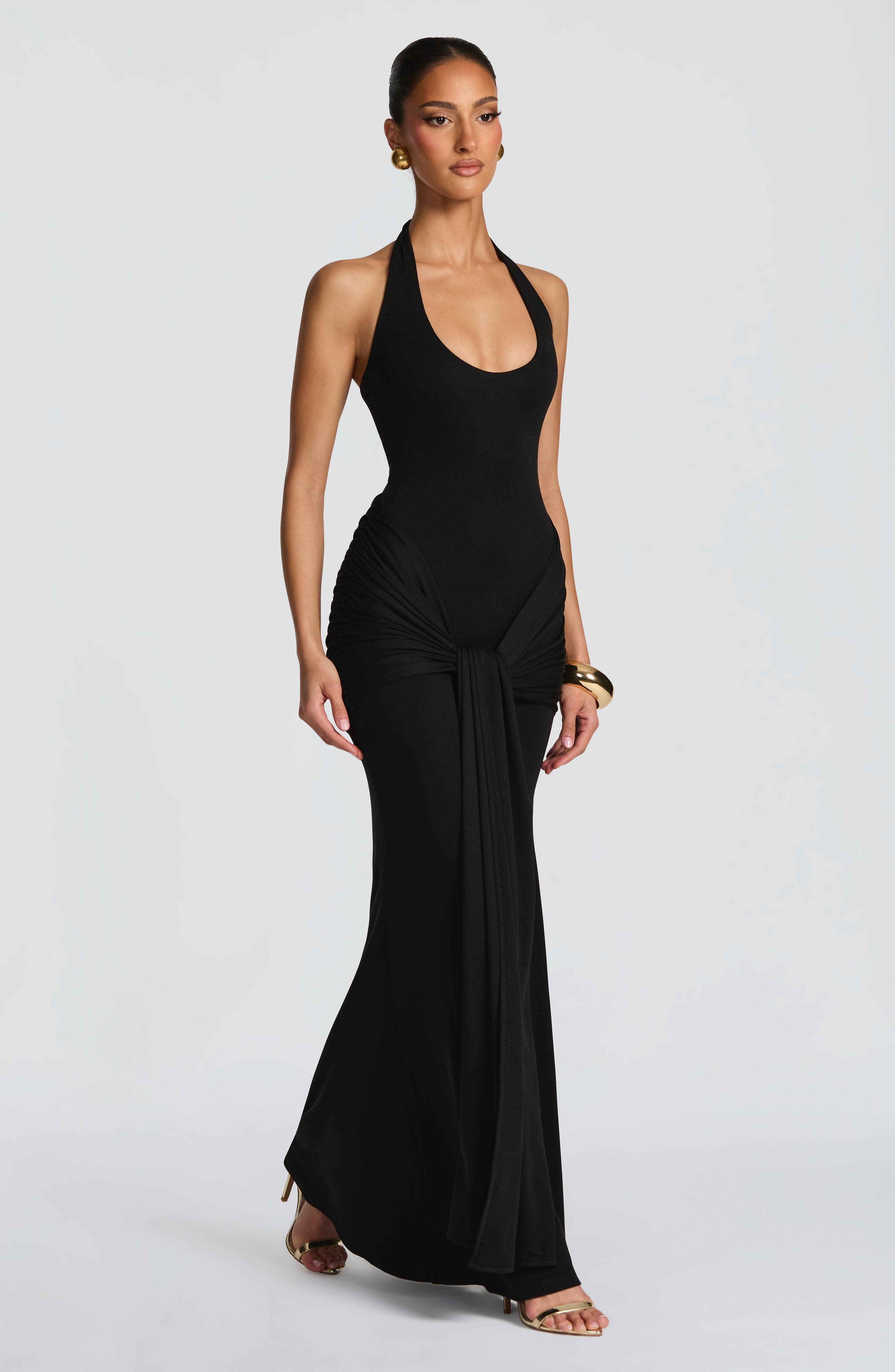 Veneda Siyah Maxi Elbise