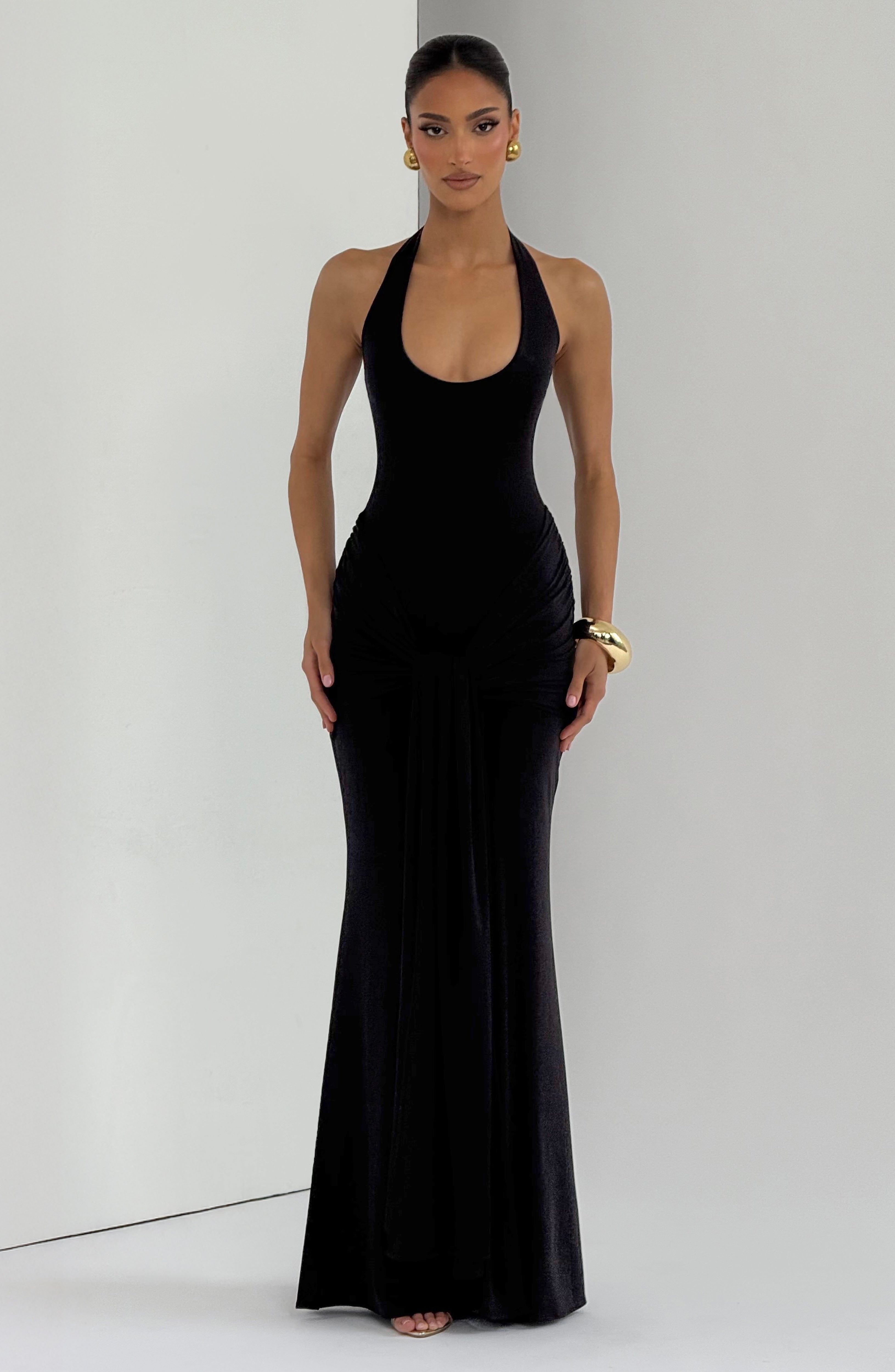 Veneda Siyah Maxi Elbise