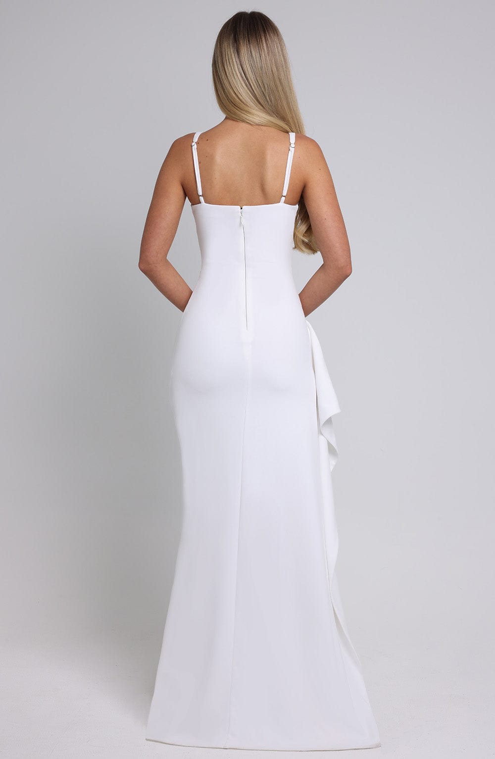 Violetta Ekru Maxi Elbise