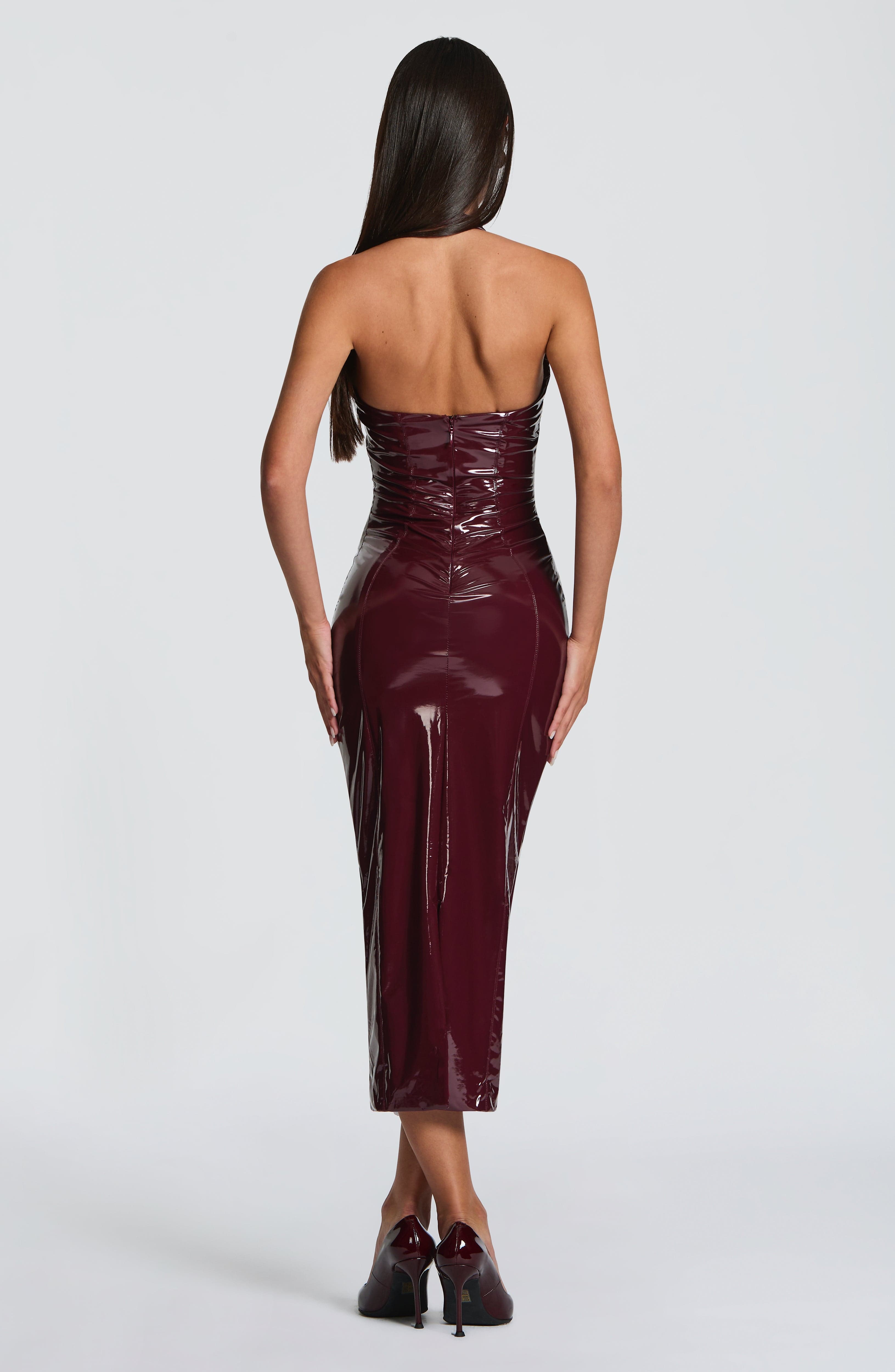 Violette Midi Kiraz Elbise
