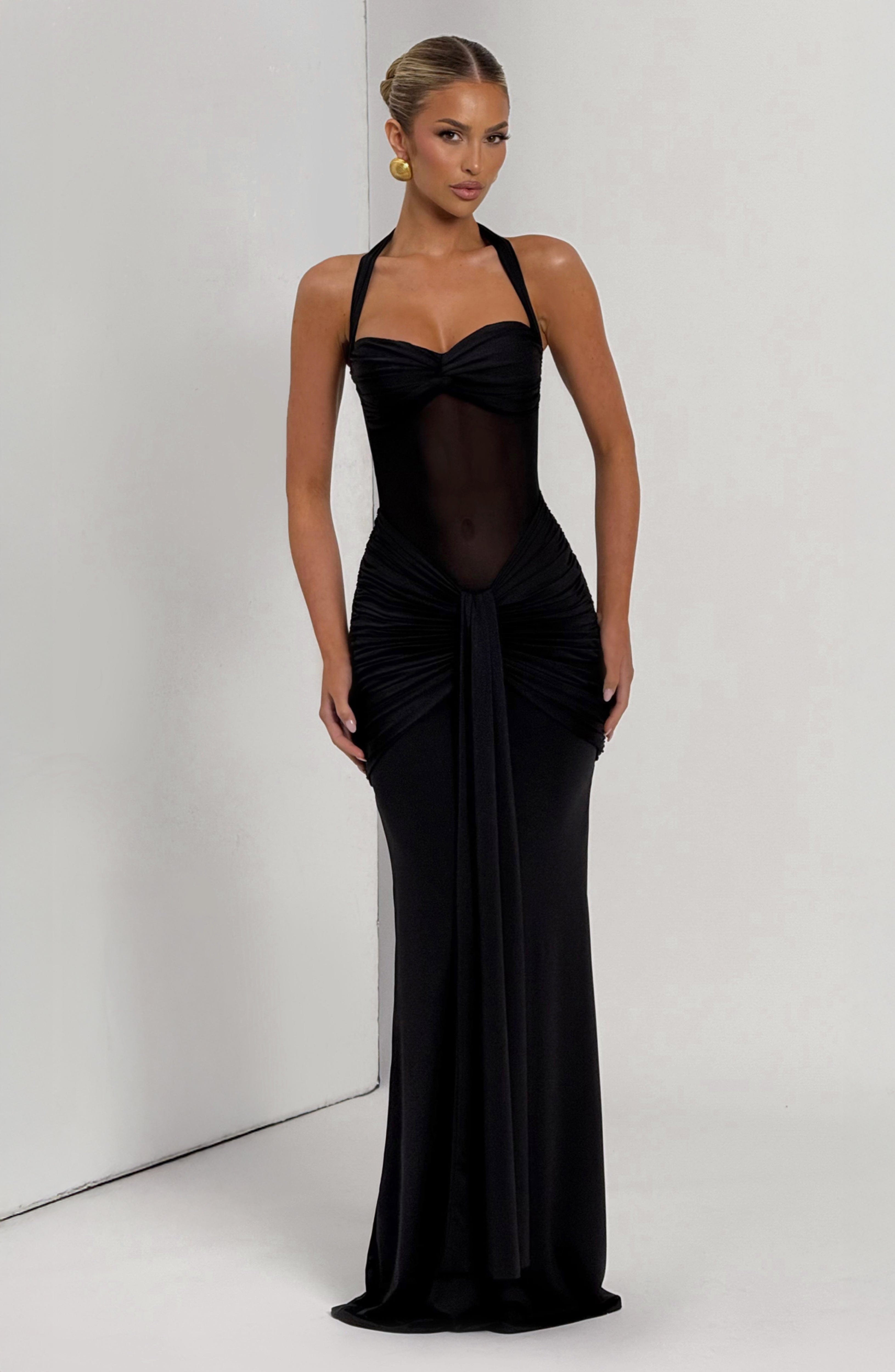 Vixen Siyah Maxi Elbise