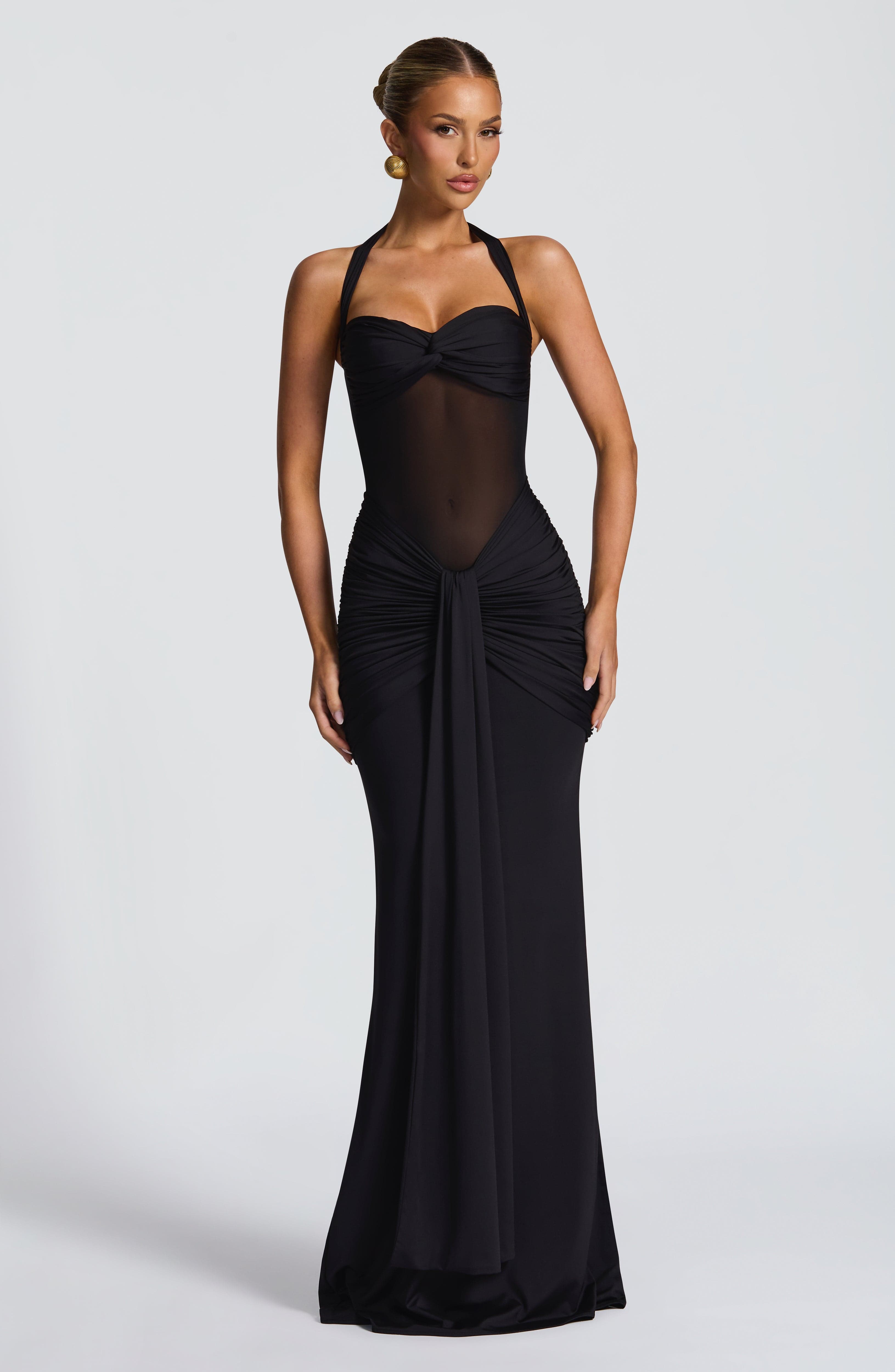 Vixen Siyah Maxi Elbise