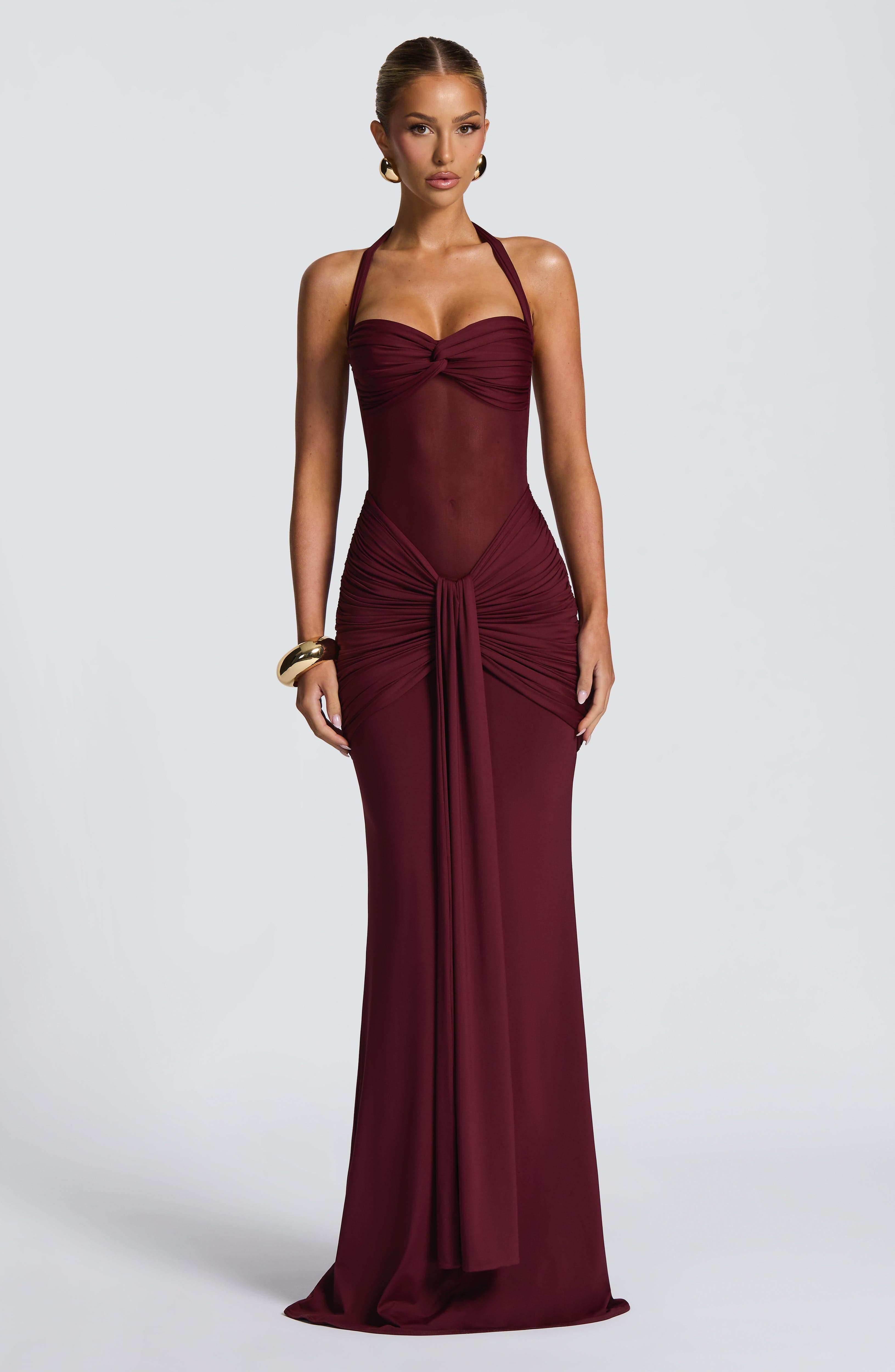 Vixen Kiraz Vernik Maxi Elbise