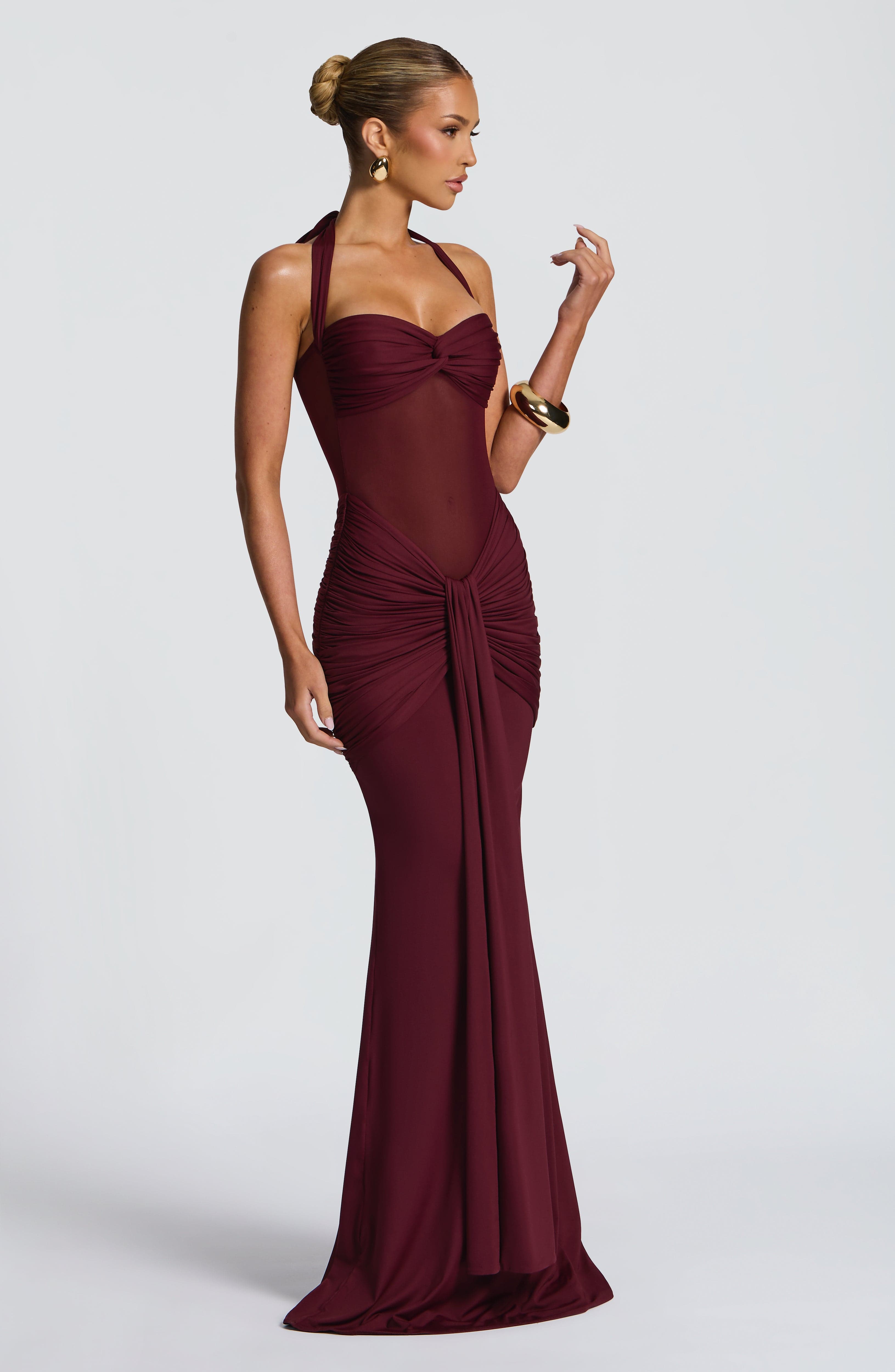 Vixen Kiraz Vernik Maxi Elbise
