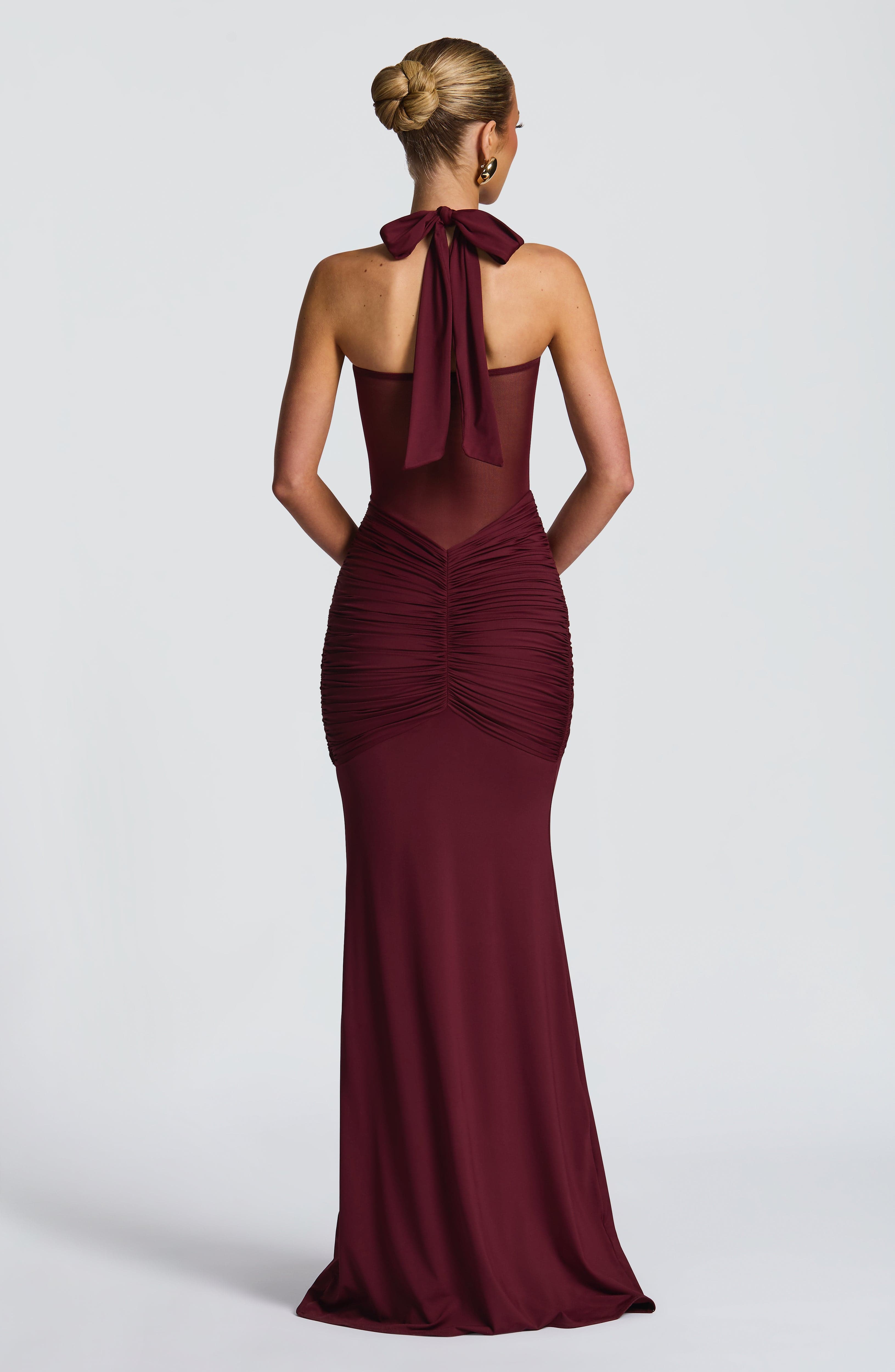 Vixen Kiraz Vernik Maxi Elbise