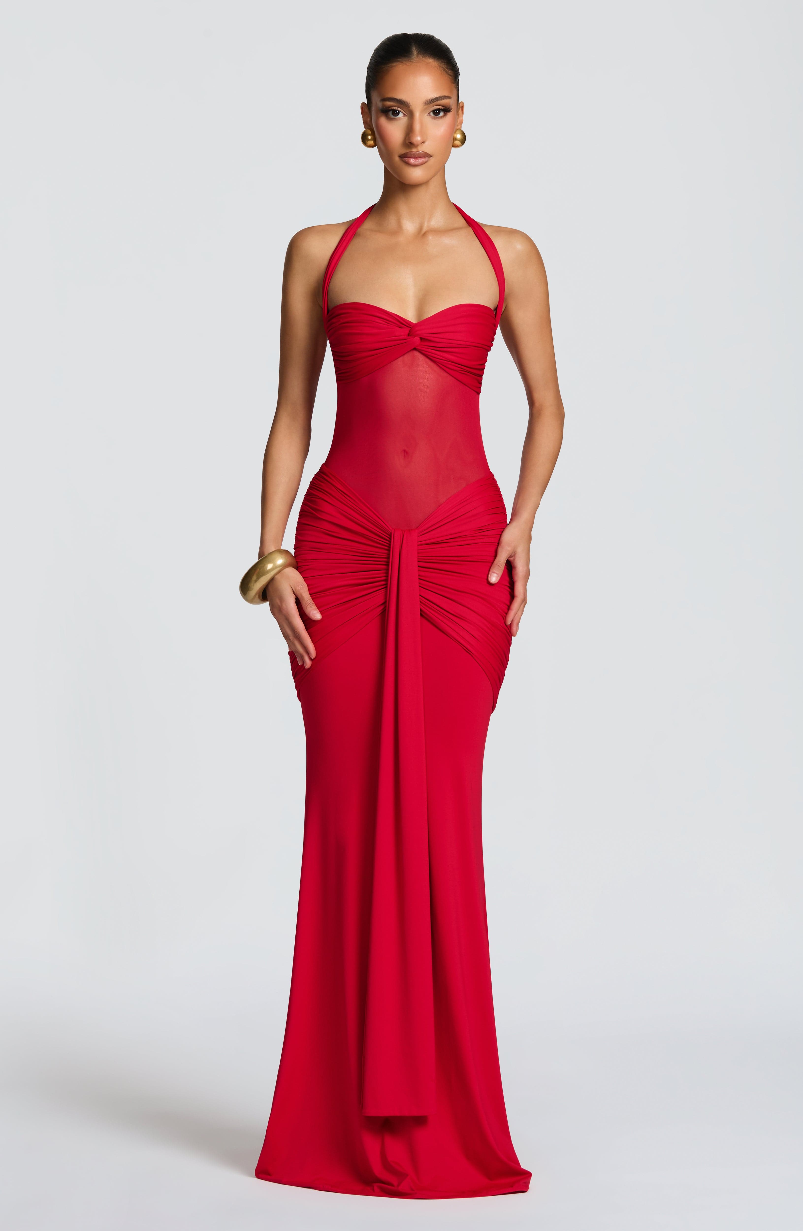 Vixen Kırmızı Maxi Elbise