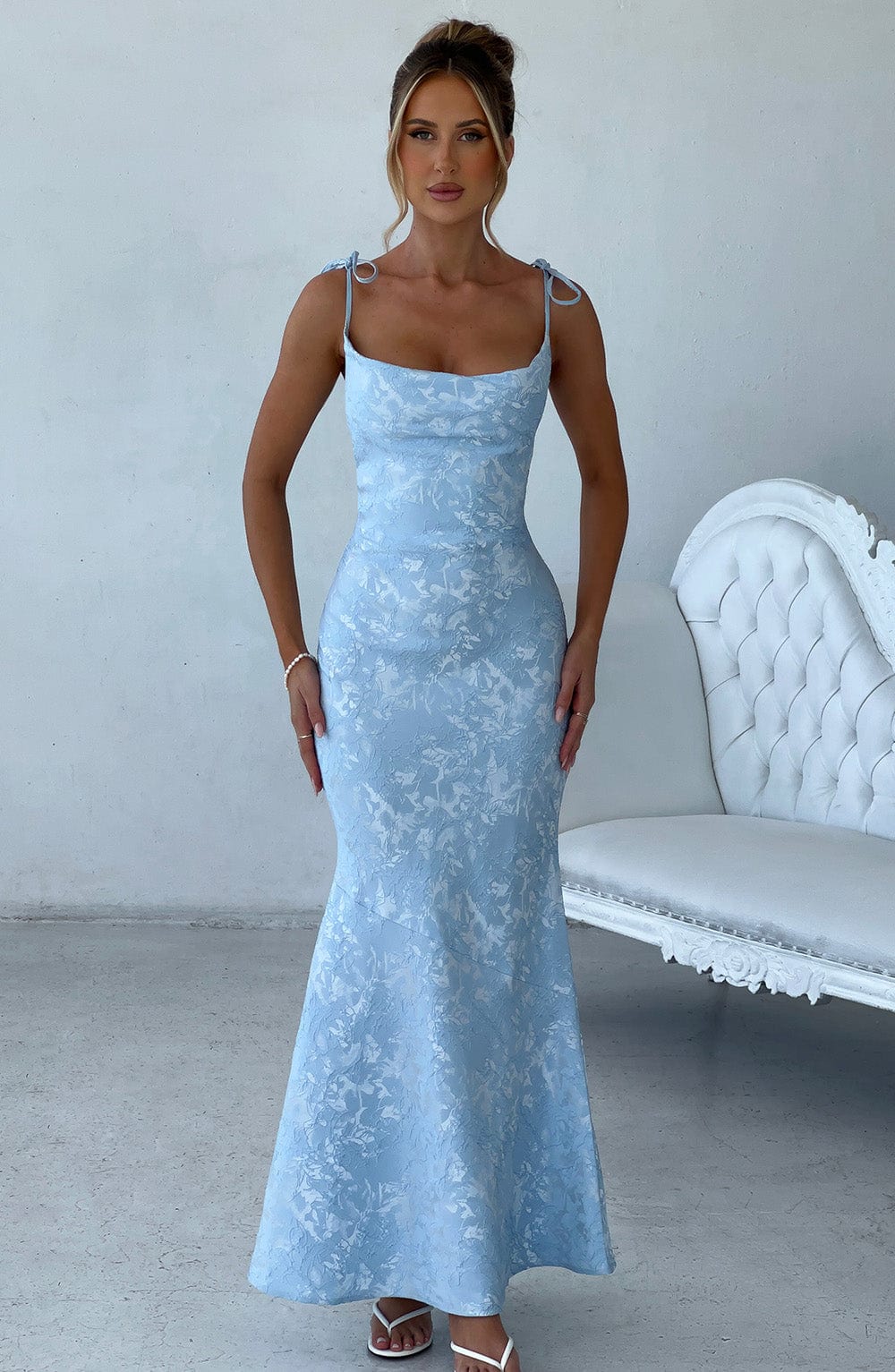 Whitney Mavi Maxi Elbise