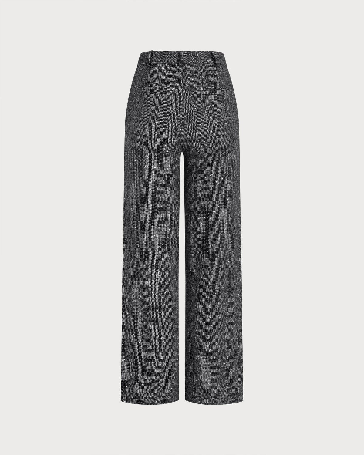 Gri Düğmeli Cep Straight Pantolon