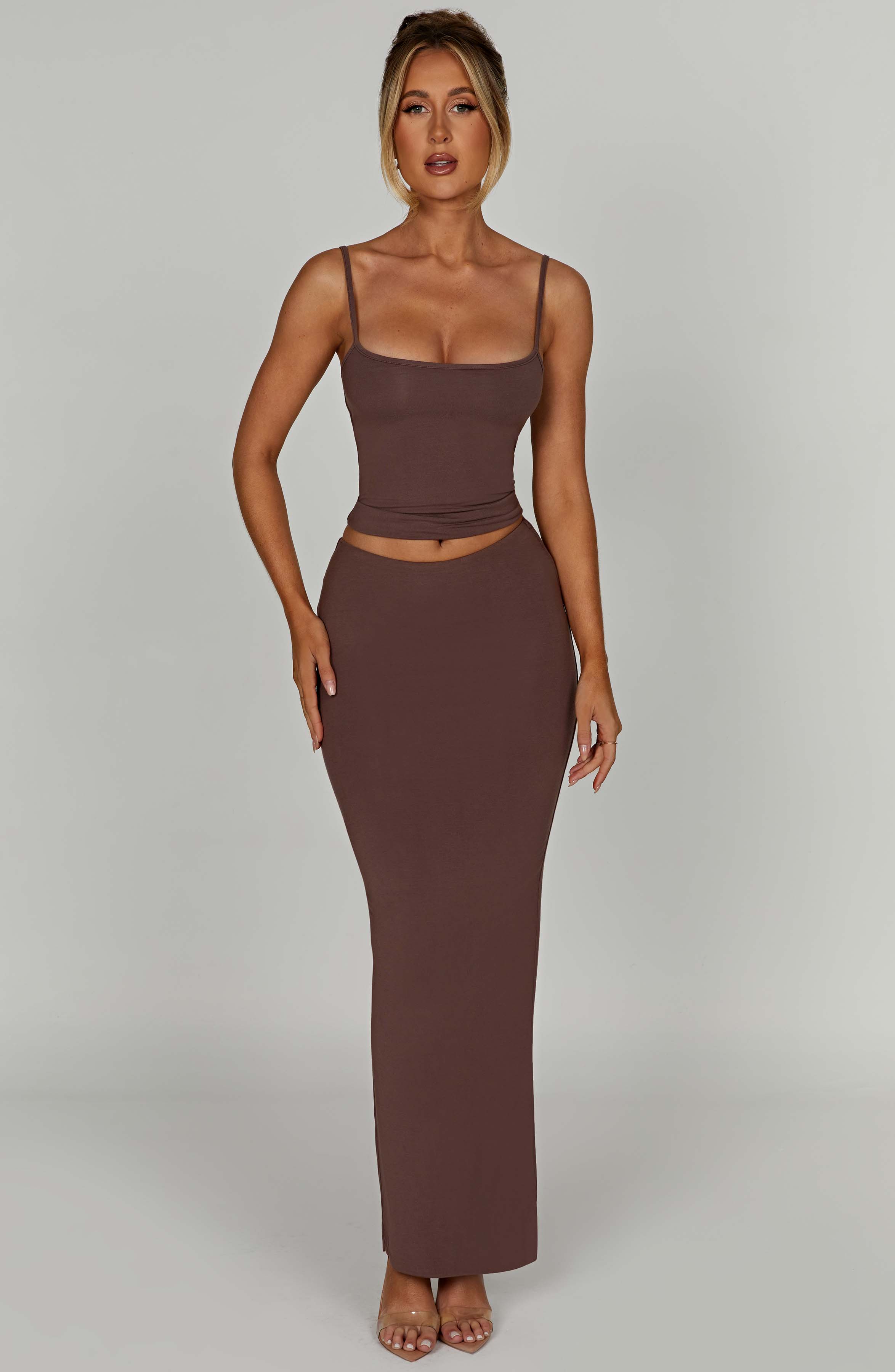 Yazmin Çikolata Maxi Etek
