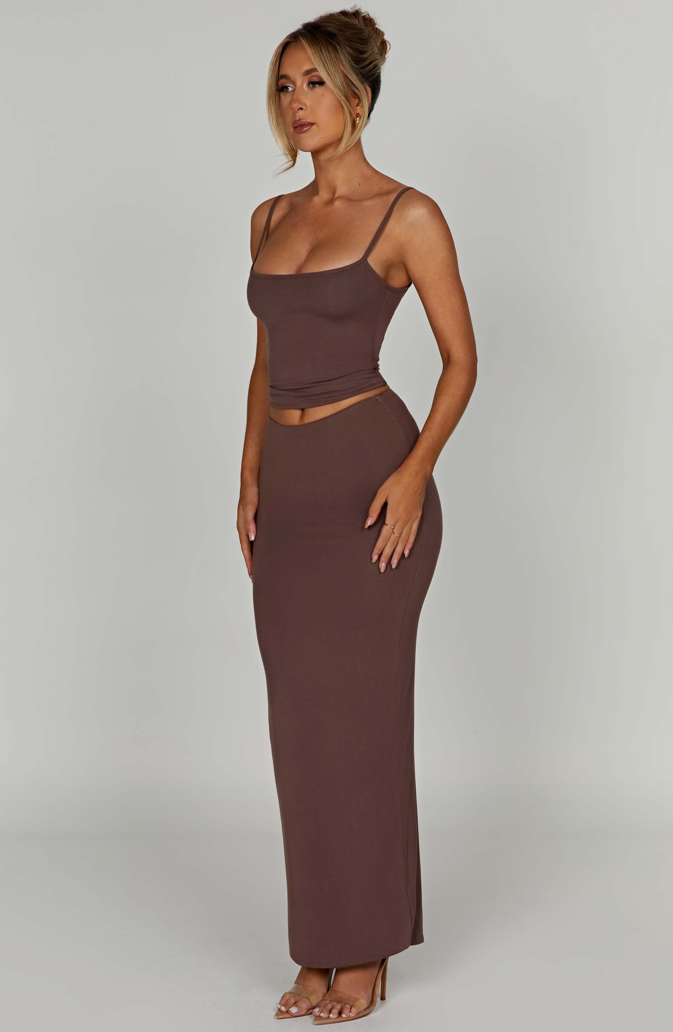Yazmin Çikolata Maxi Etek
