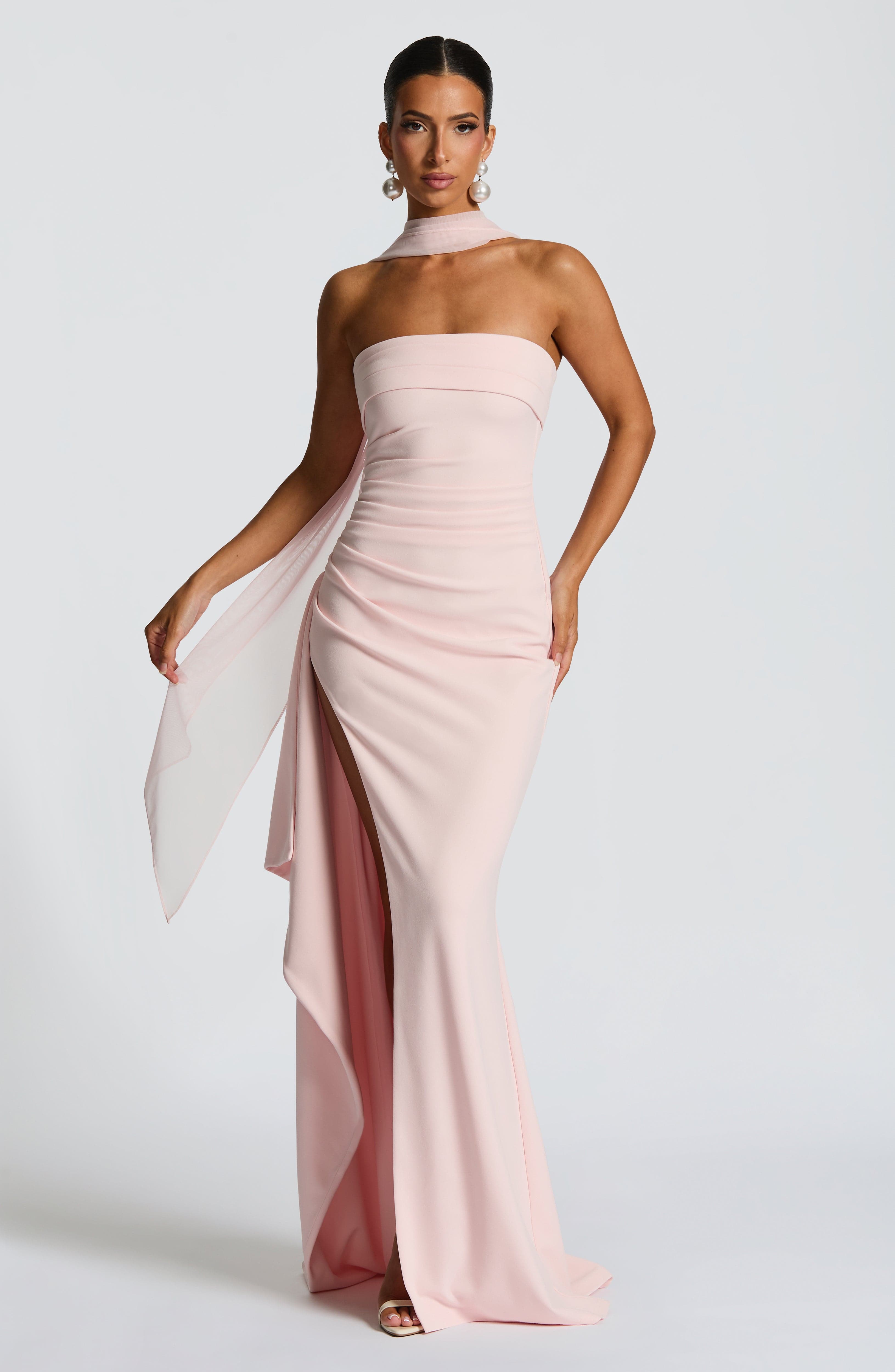Zafira Pembe Maxi Elbise