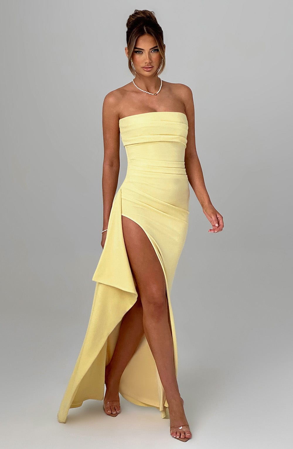 Zafira Limon Maxi Elbise