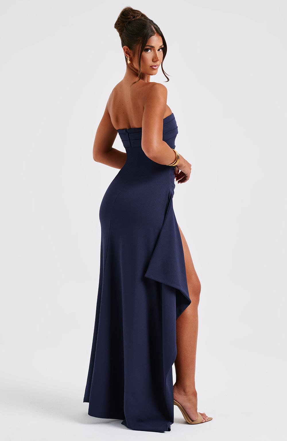 Zafira Lacivert Maxi Elbise