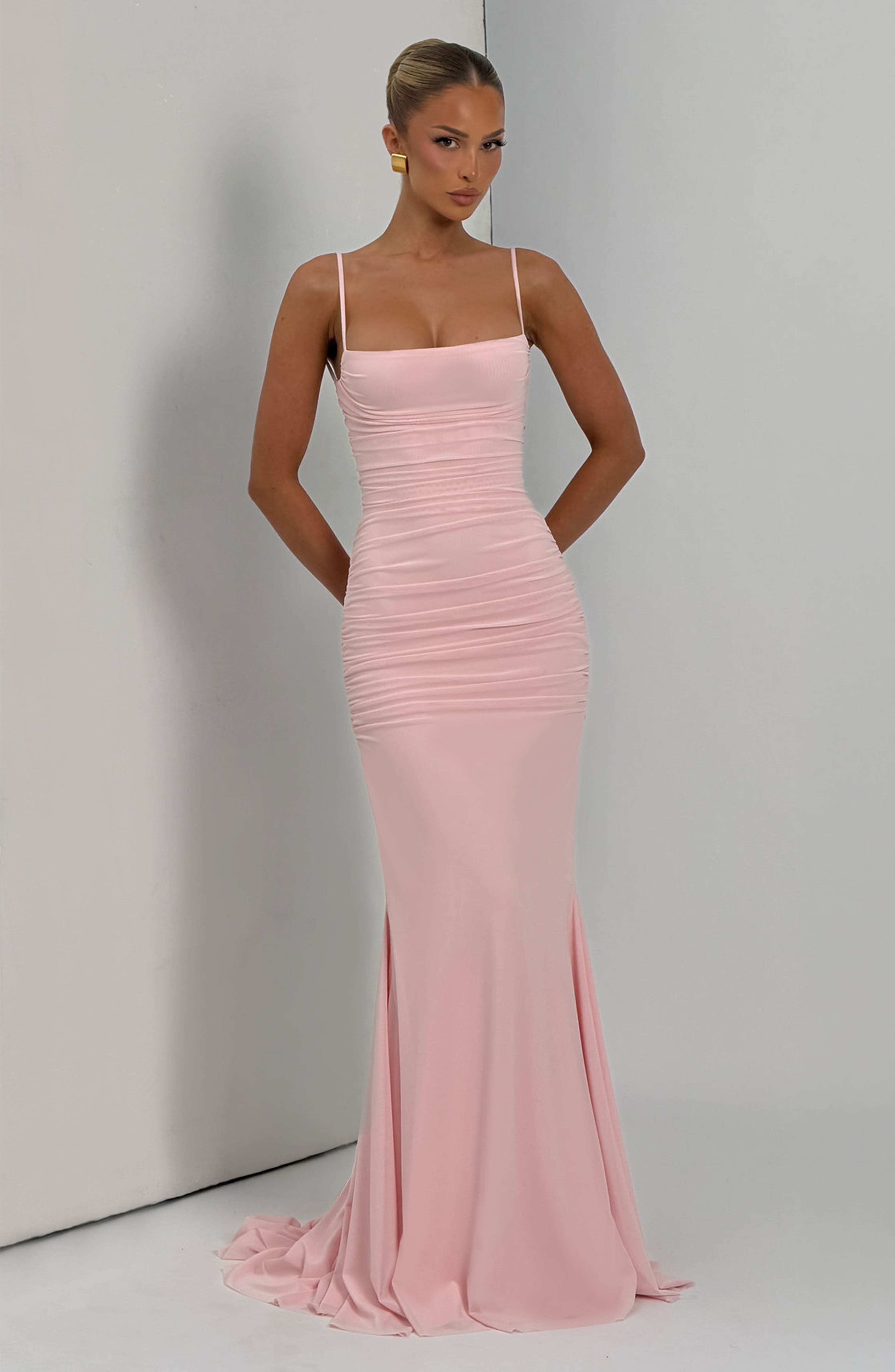 Zaria Pembe Maxi Elbise