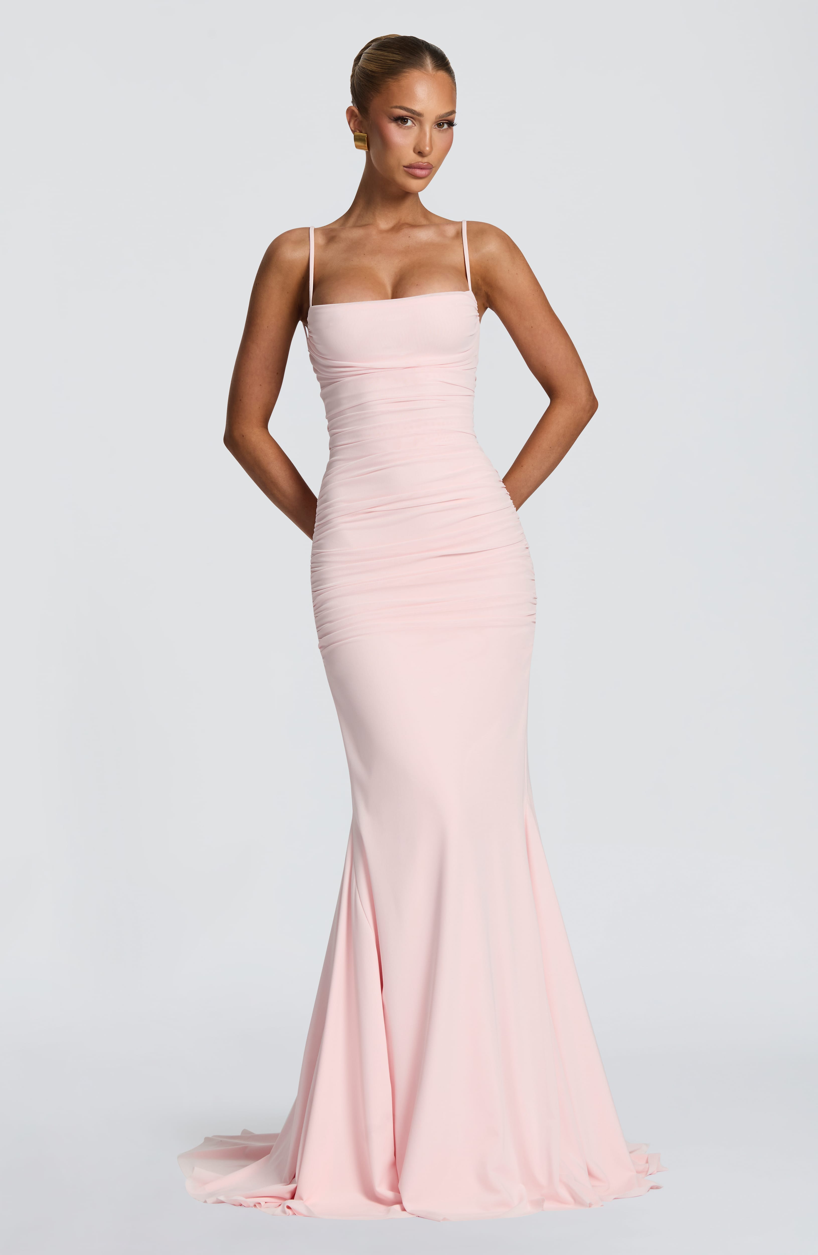 Zaria Pembe Maxi Elbise