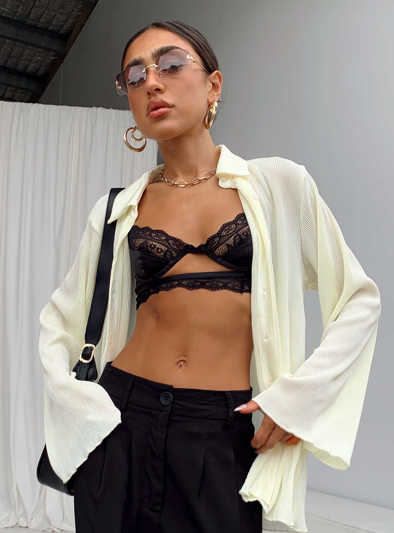 Skylar Siyah Bralet
