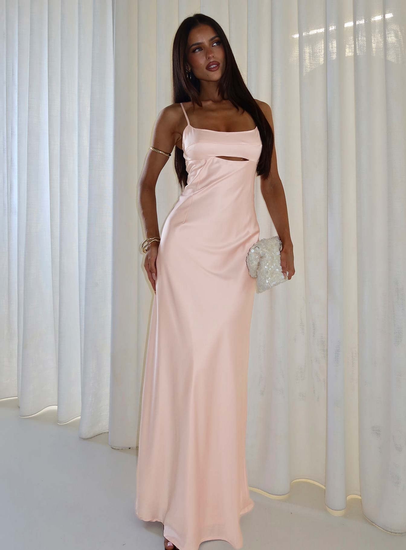 Powell Açık Pembe Maxi Elbise