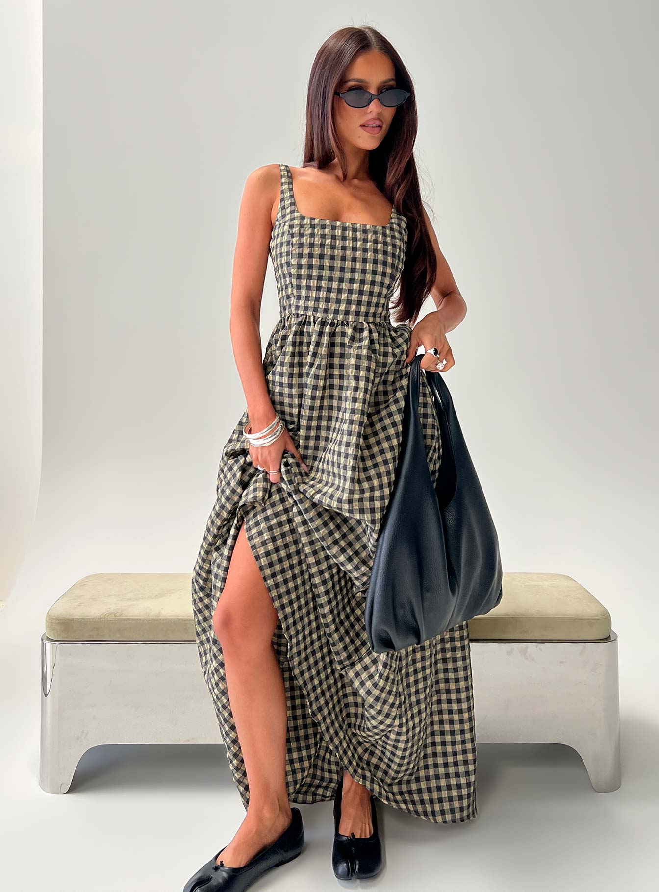 Cartmel Ekose Maxi Elbise