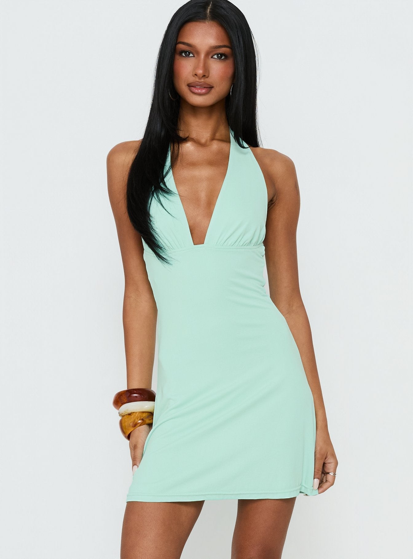 Aqua Tinisie Halter Mini Elbise